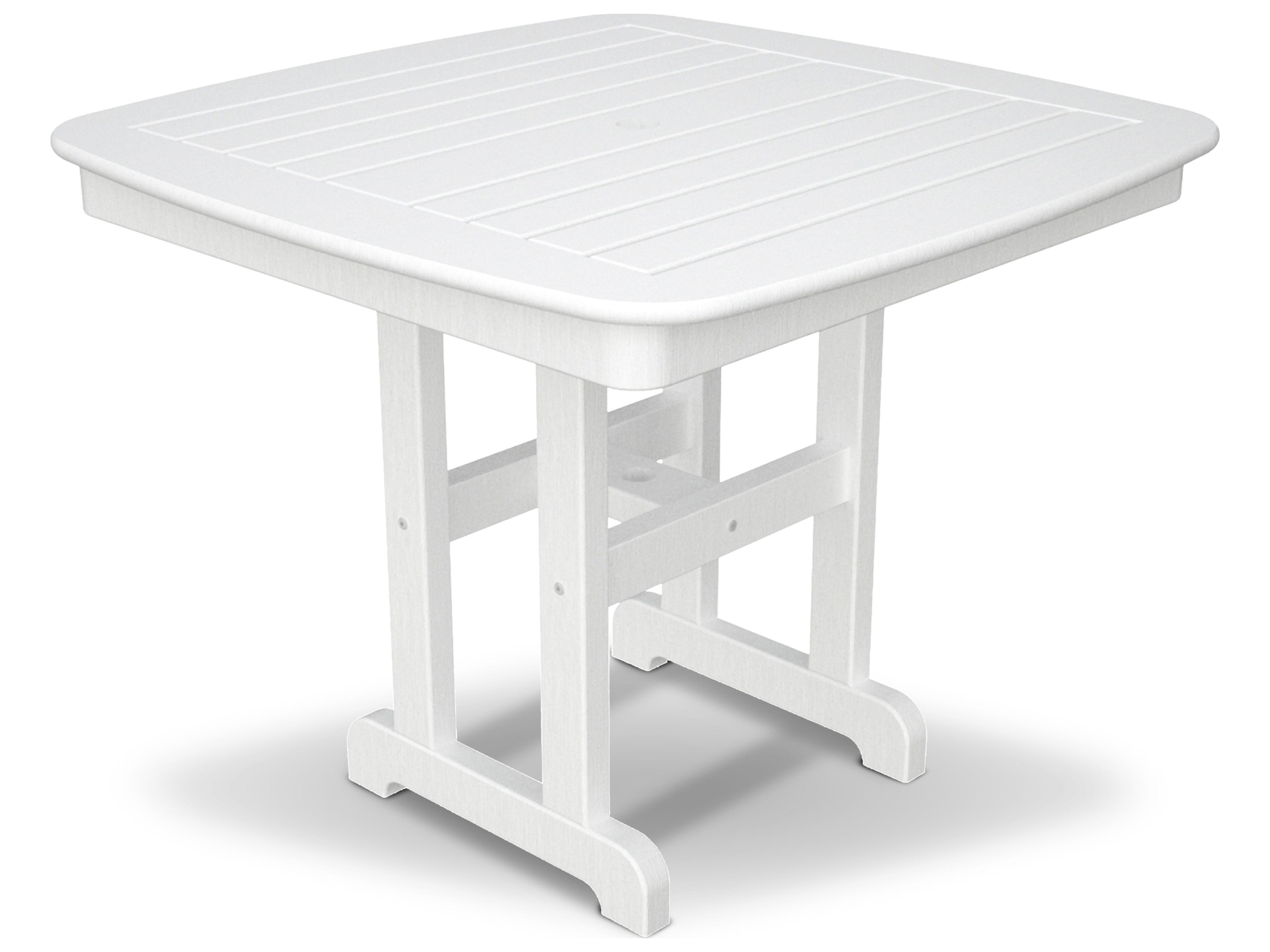 Trex® Outdoor Furniture™ Yacht Club Recycled Plastic Square Dining Table with Umbrella Hole