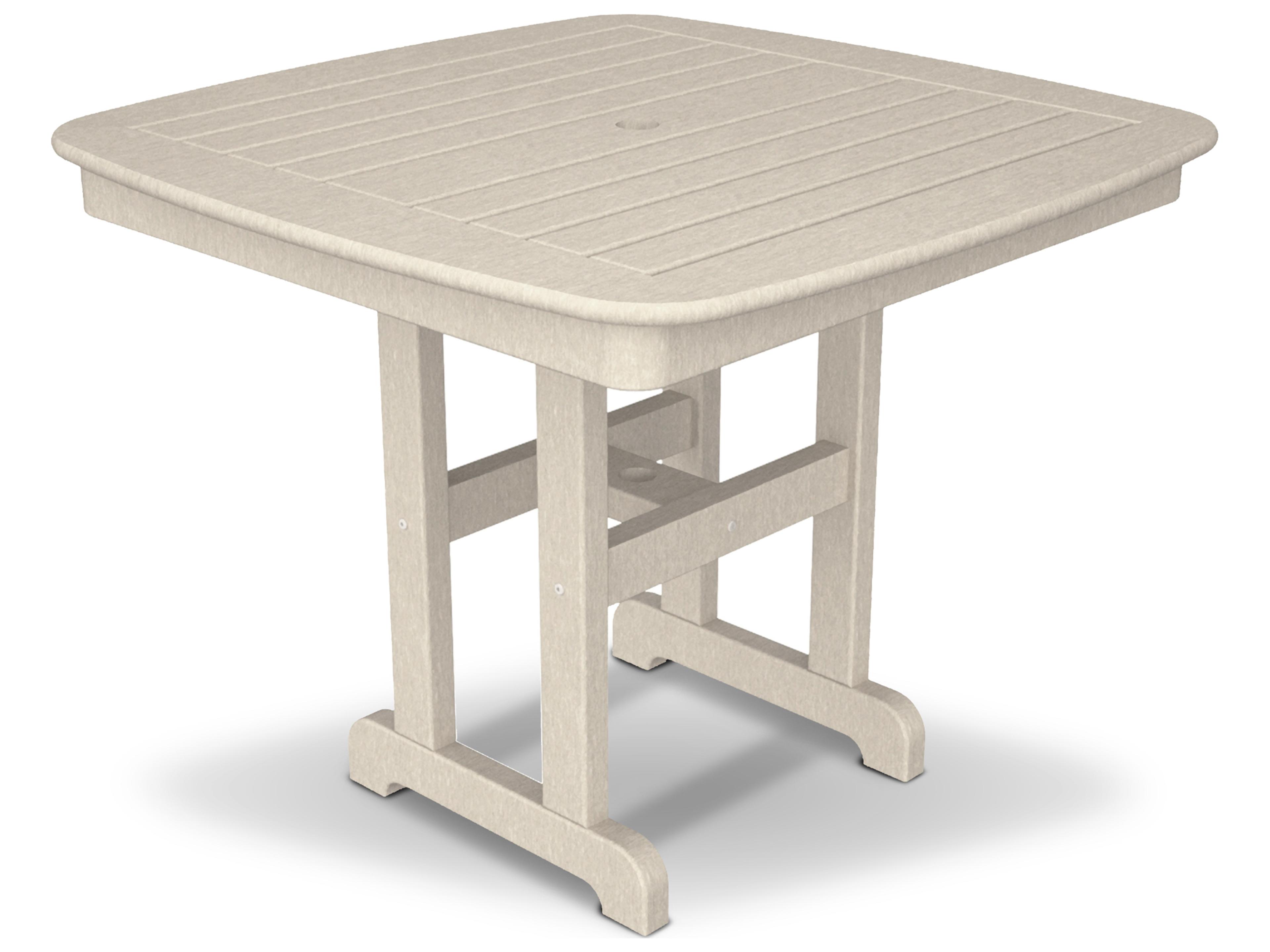 Trex® Outdoor Furniture™ Yacht Club Recycled Plastic Square Dining Table with Umbrella Hole