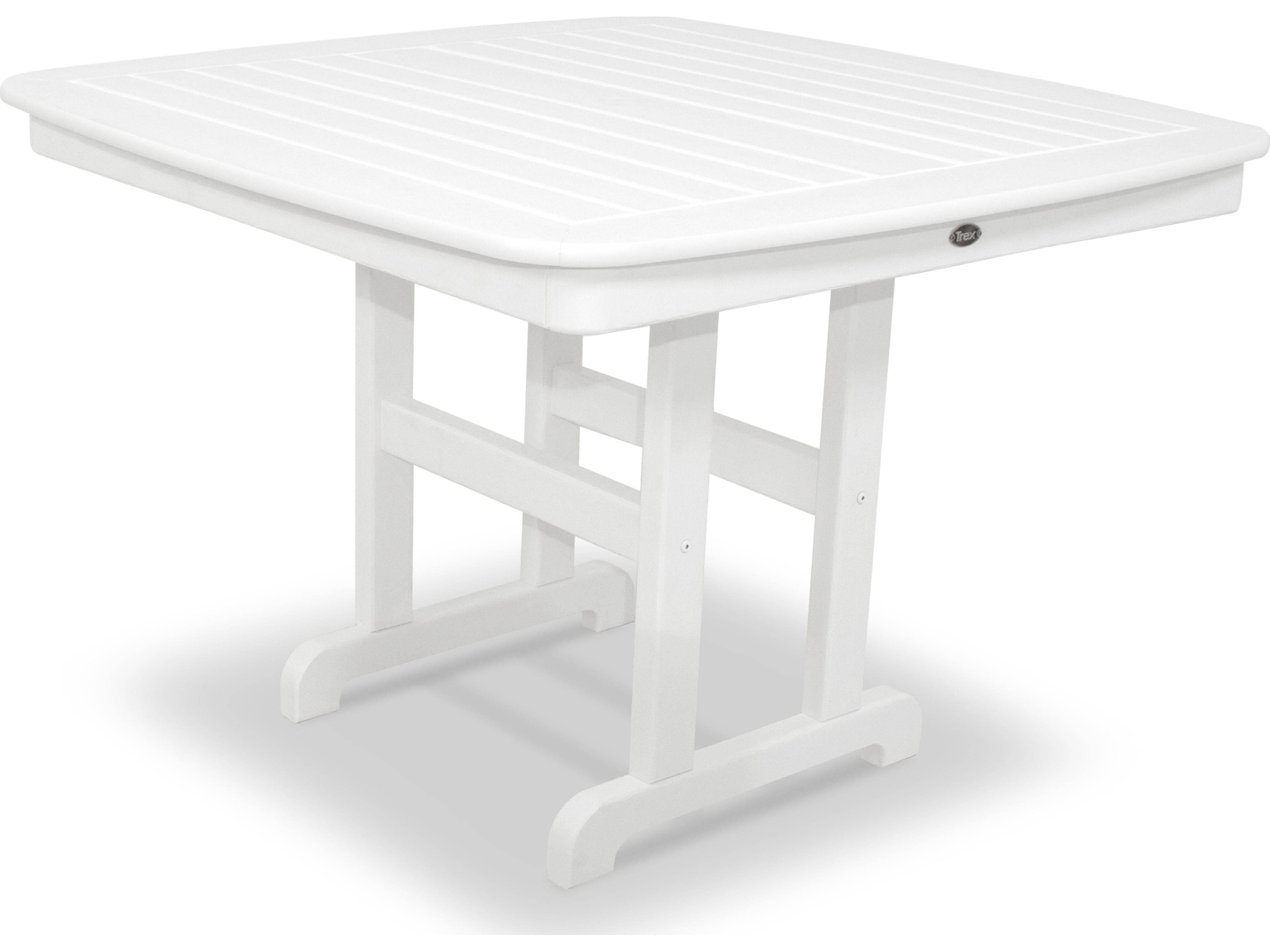 Trex® Outdoor Furniture™ Yacht Club Recycled Plastic Square Dining Table with Umbrella Hole