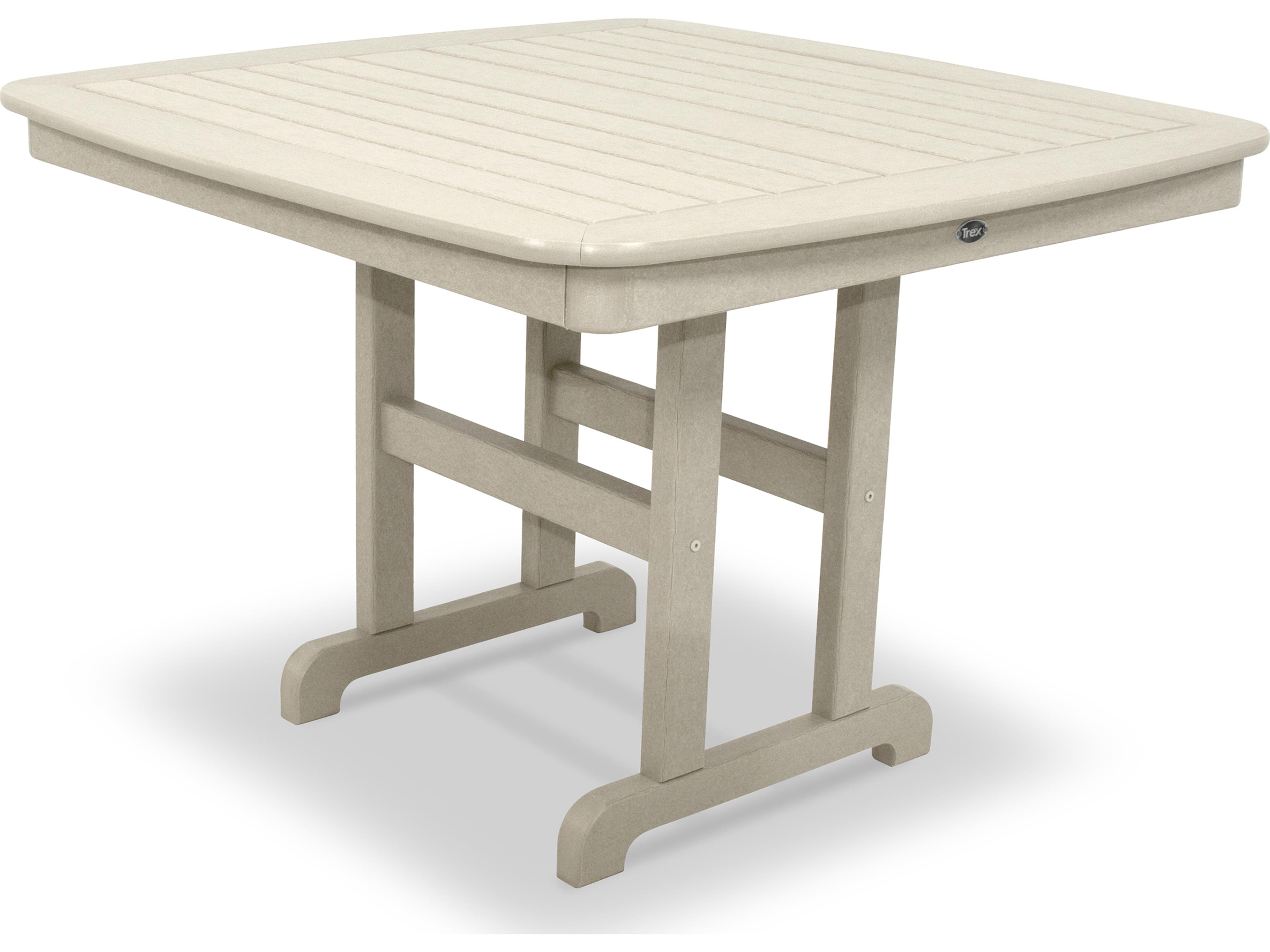 Trex® Outdoor Furniture™ Yacht Club Recycled Plastic Square Dining Table with Umbrella Hole