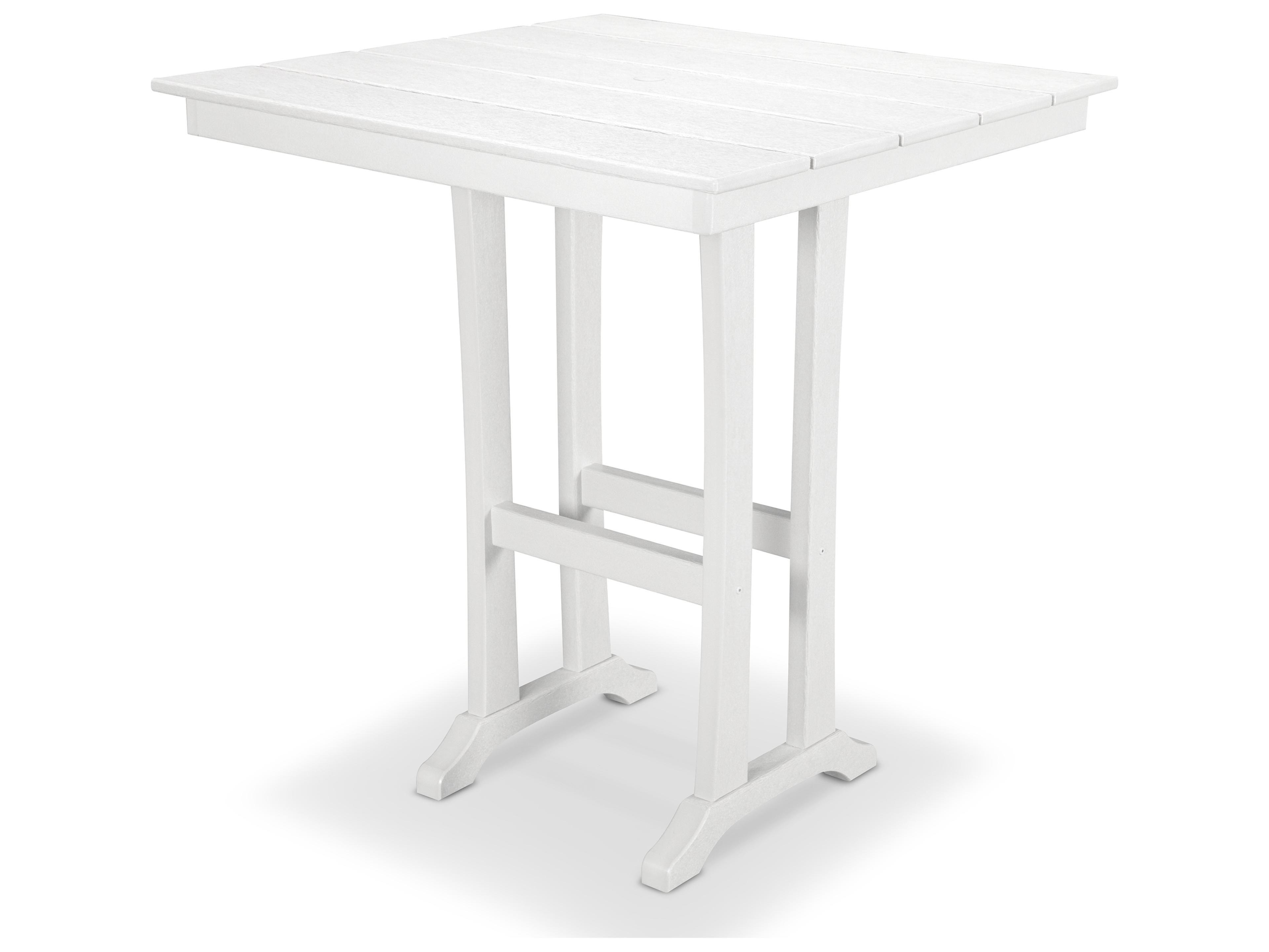 Trex® Outdoor Furniture™ Farmhouse Trestle Recycled Plastic Square Bar Table
