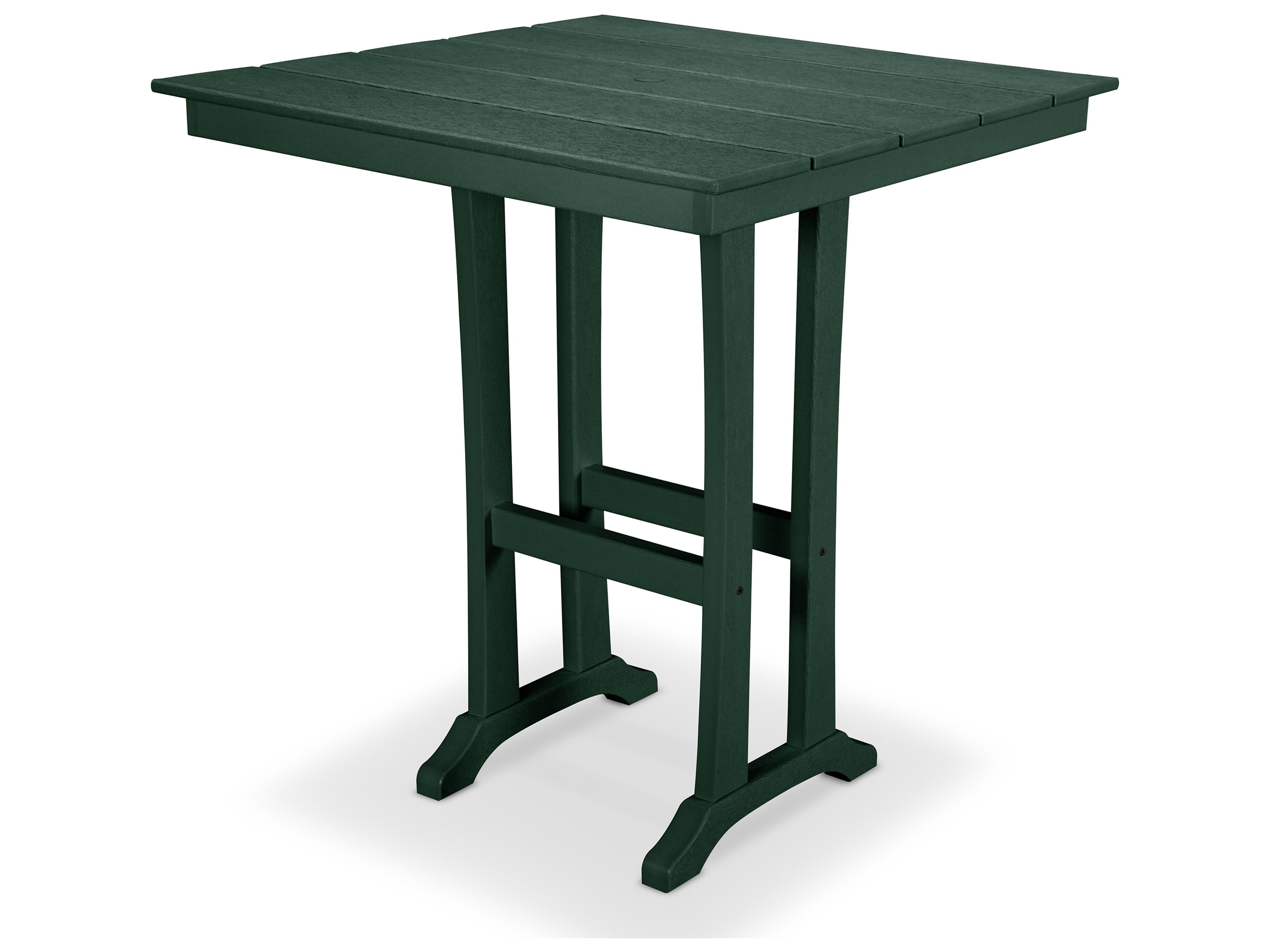 Trex® Outdoor Furniture™ Farmhouse Trestle Recycled Plastic Square Bar Table