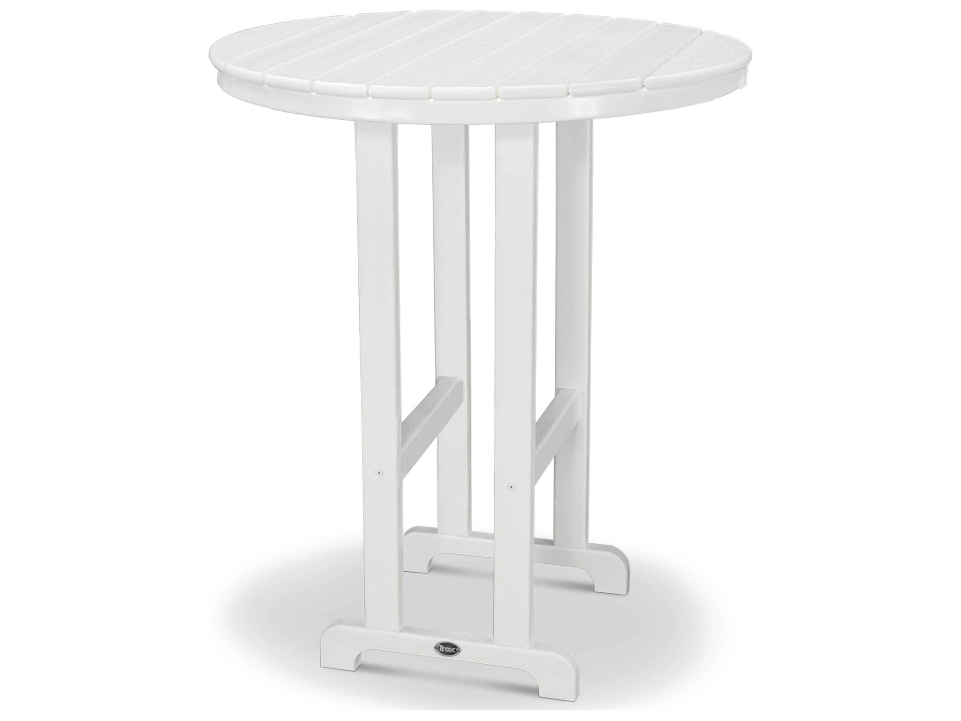 Trex® Outdoor Furniture™ Monterey Bay Recycled Plastic Round Bar Table with Umbrella Hole