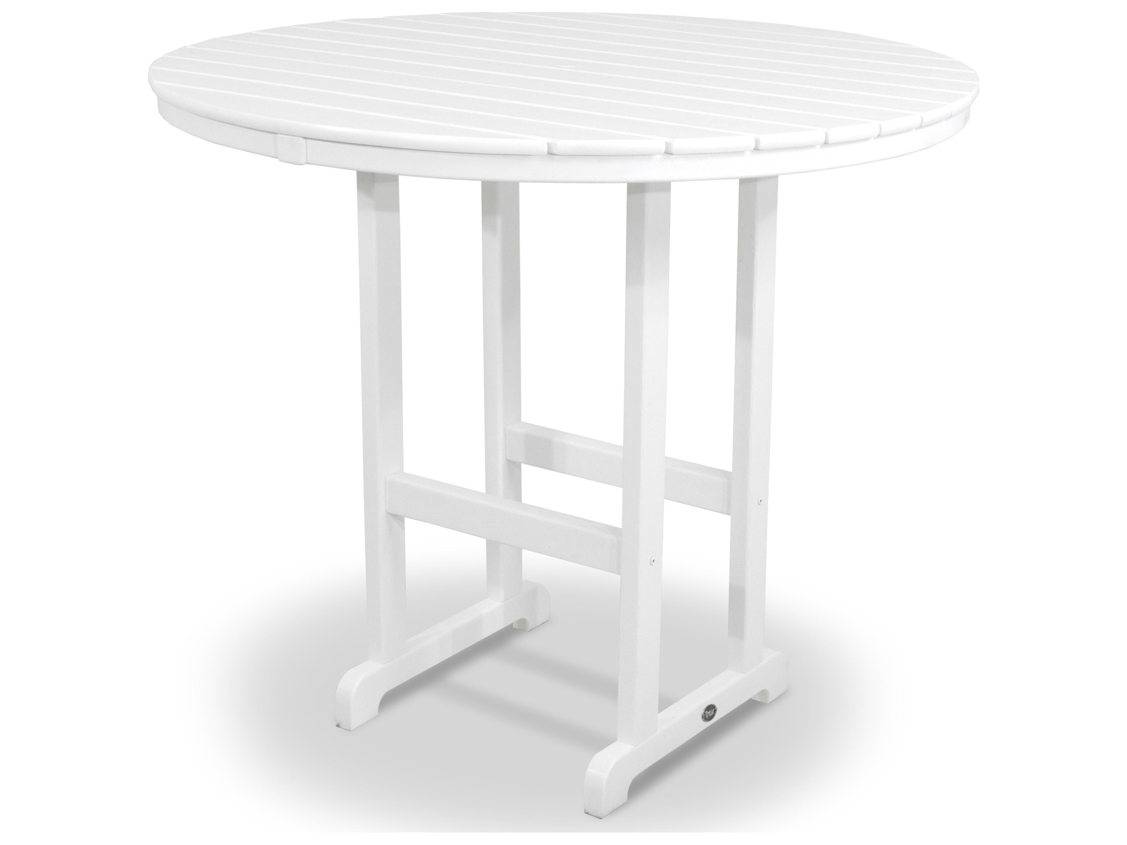 Trex® Outdoor Furniture™ Monterey Bay Recycled Plastic Round Bar Table with Umbrella Hole