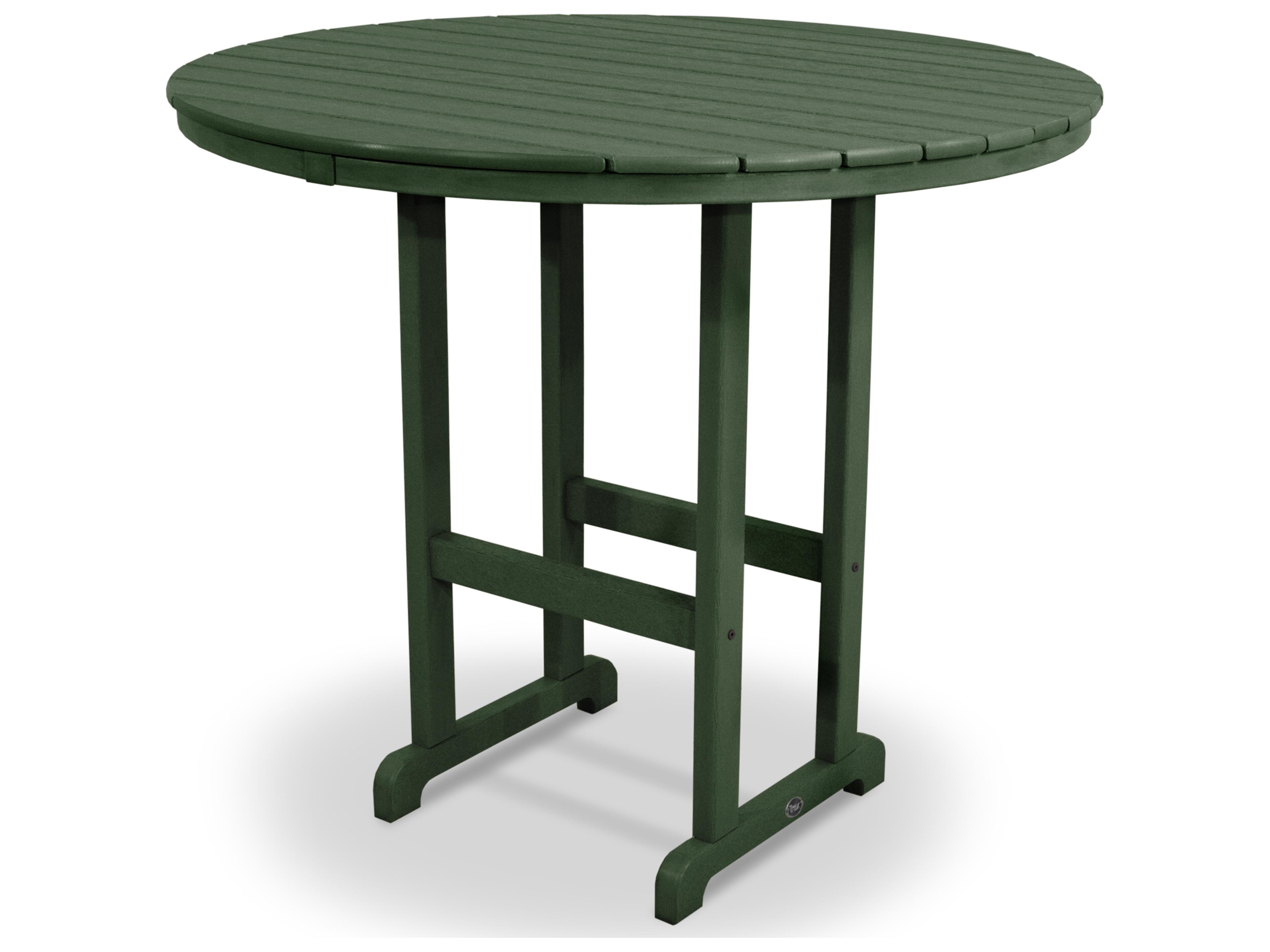 Trex® Outdoor Furniture™ Monterey Bay Recycled Plastic Round Bar Table with Umbrella Hole