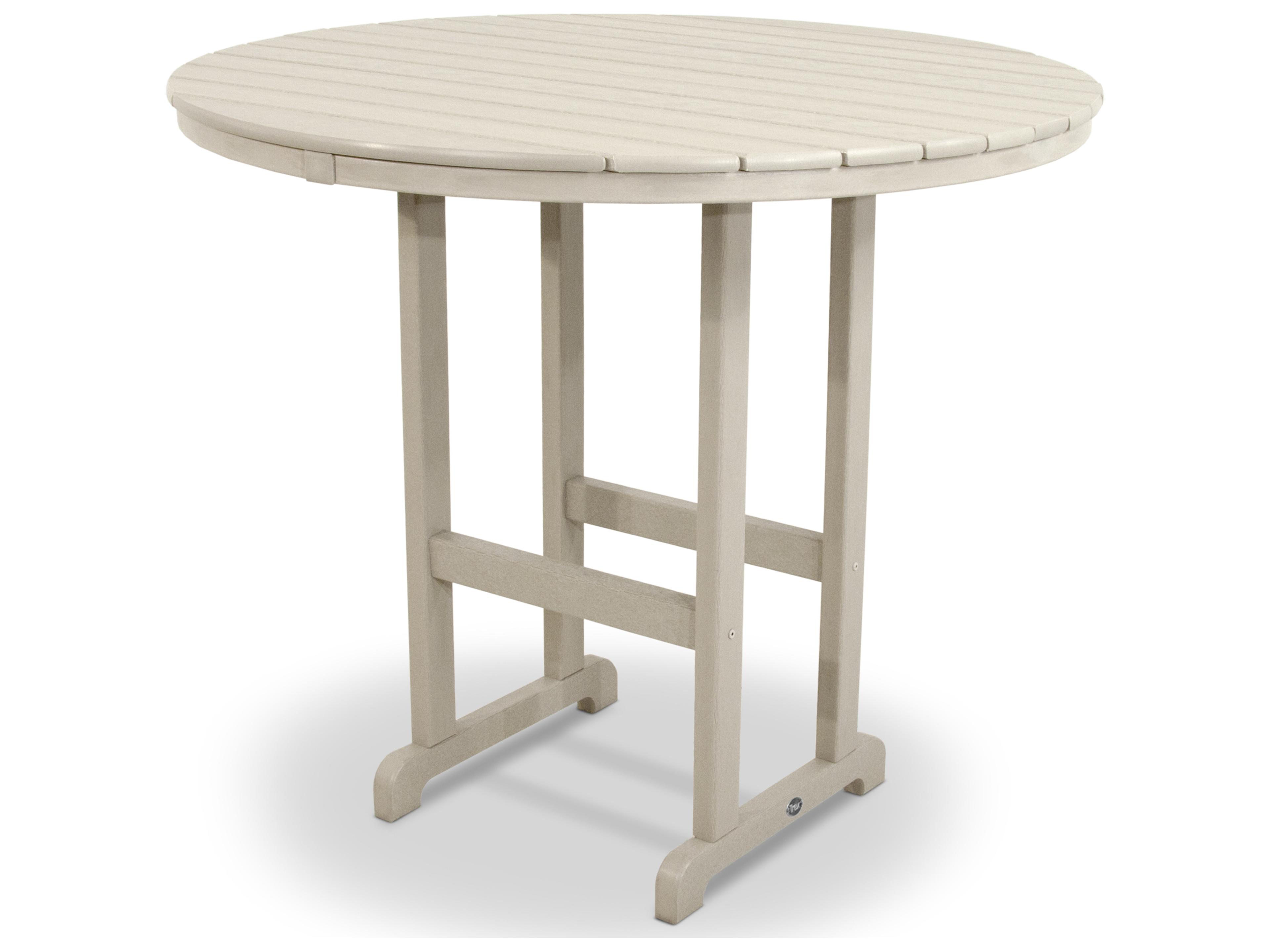 Trex® Outdoor Furniture™ Monterey Bay Recycled Plastic Round Bar Table with Umbrella Hole