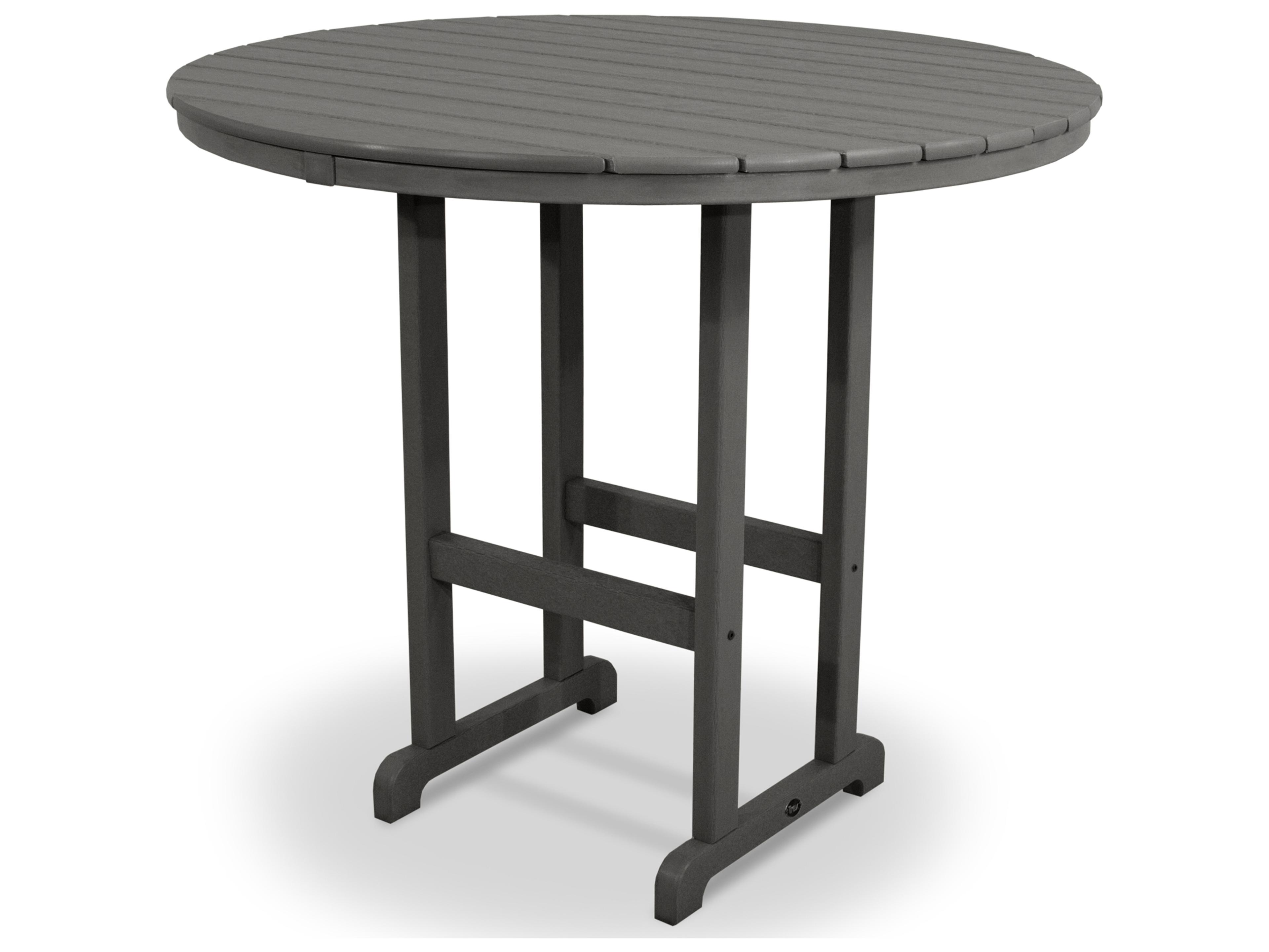 Trex® Outdoor Furniture™ Monterey Bay Recycled Plastic Round Bar Table with Umbrella Hole