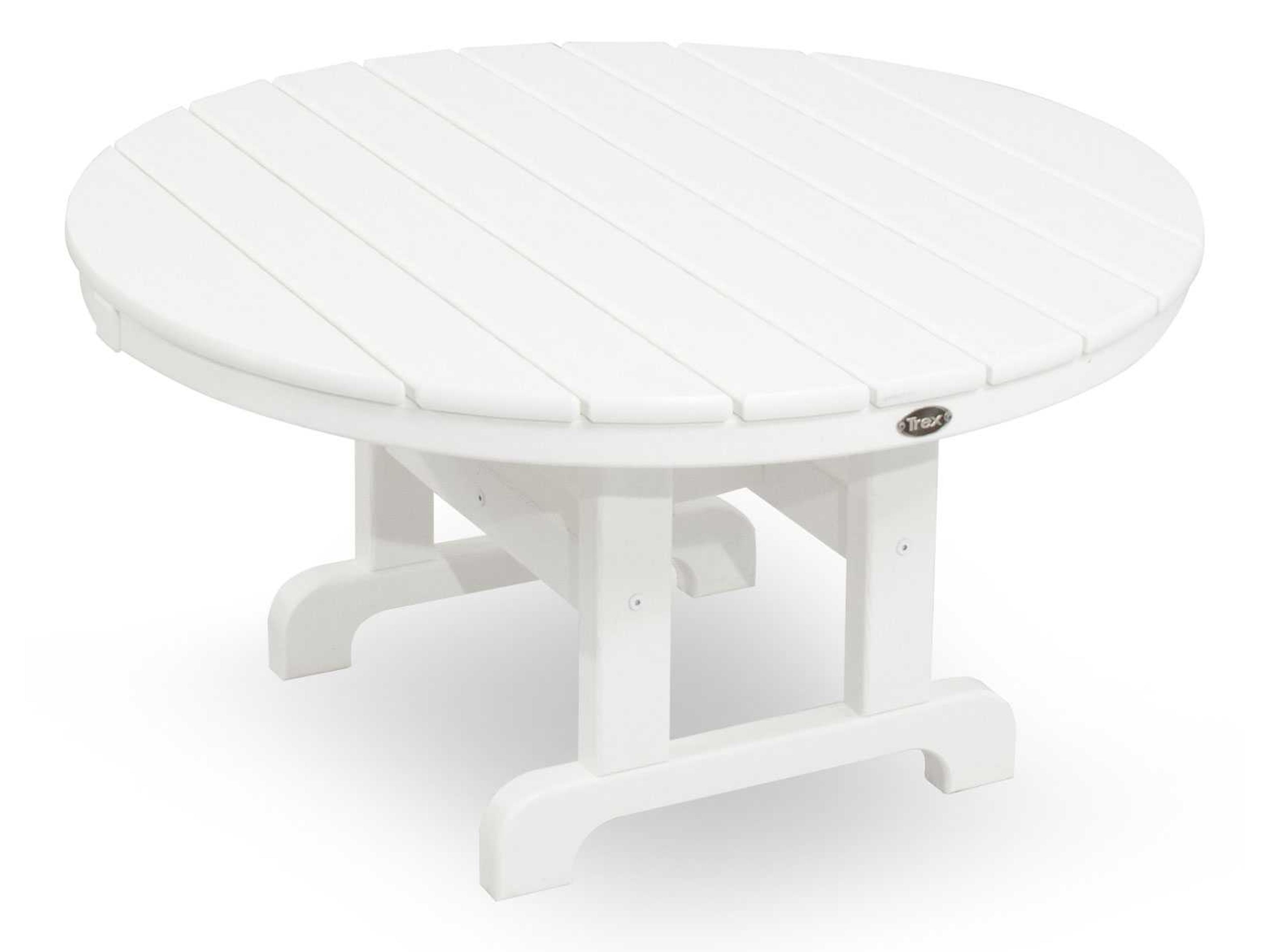 Trex® Outdoor Furniture™ Cape Cod Recycled Plastic Round Chat Table with Umbrella Hole