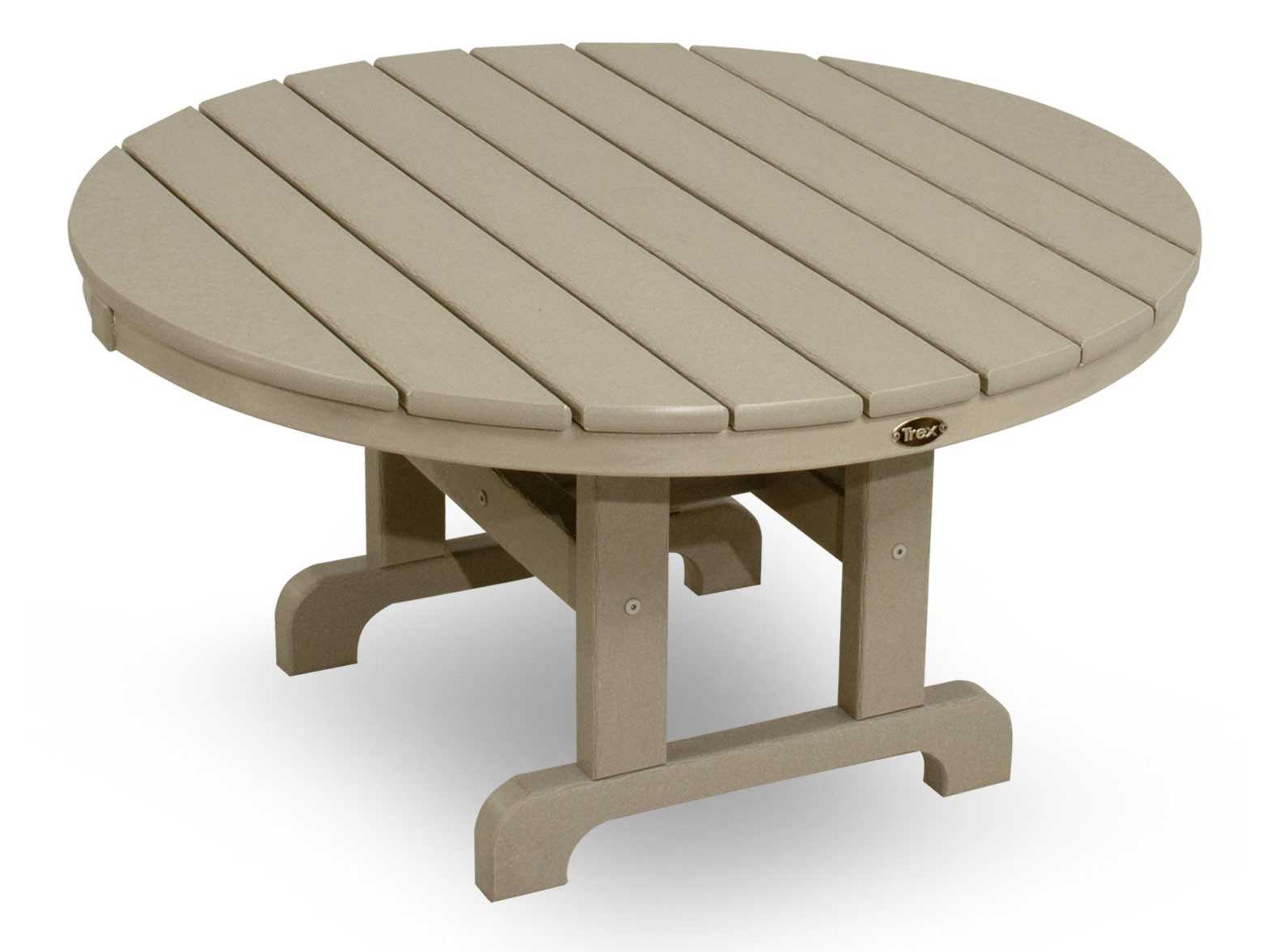 Trex® Outdoor Furniture™ Cape Cod Recycled Plastic Round Chat Table with Umbrella Hole