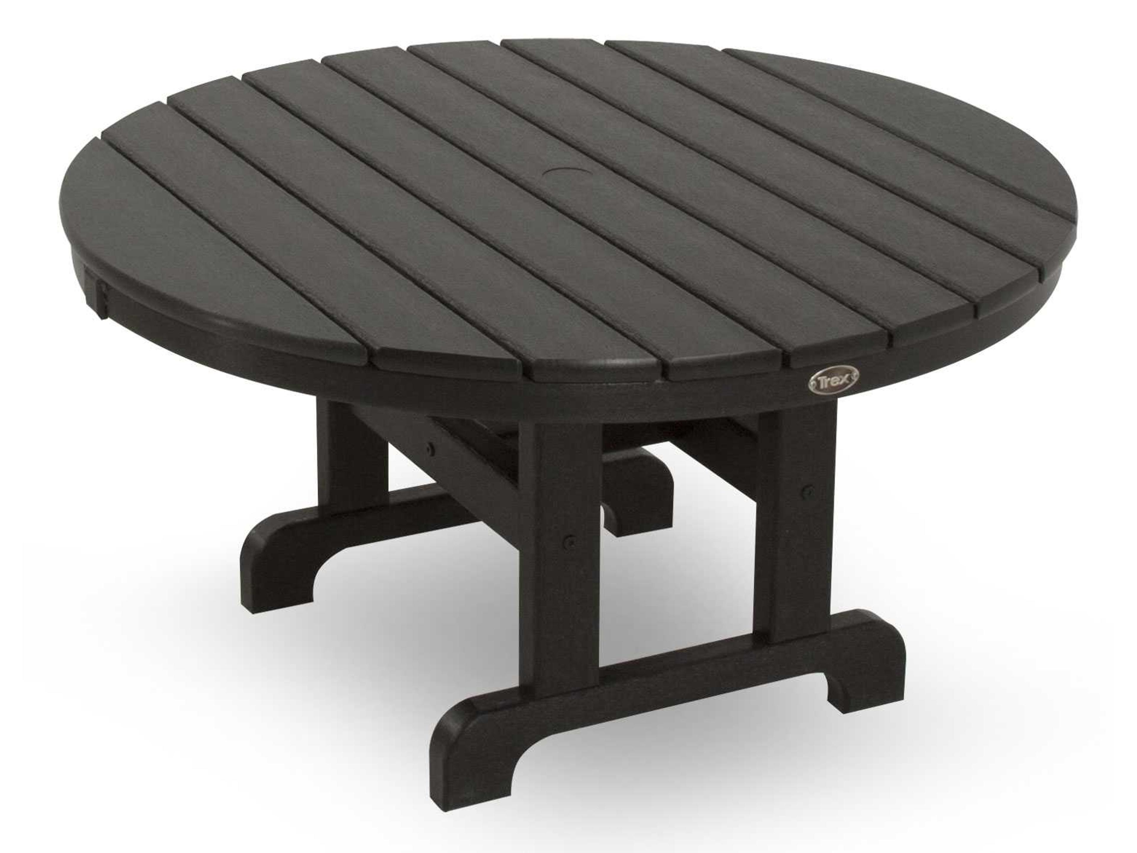 ® Outdoor Furniture™ Cape Cod Recycled Plastic Round Chat Table with Umbrella Hole