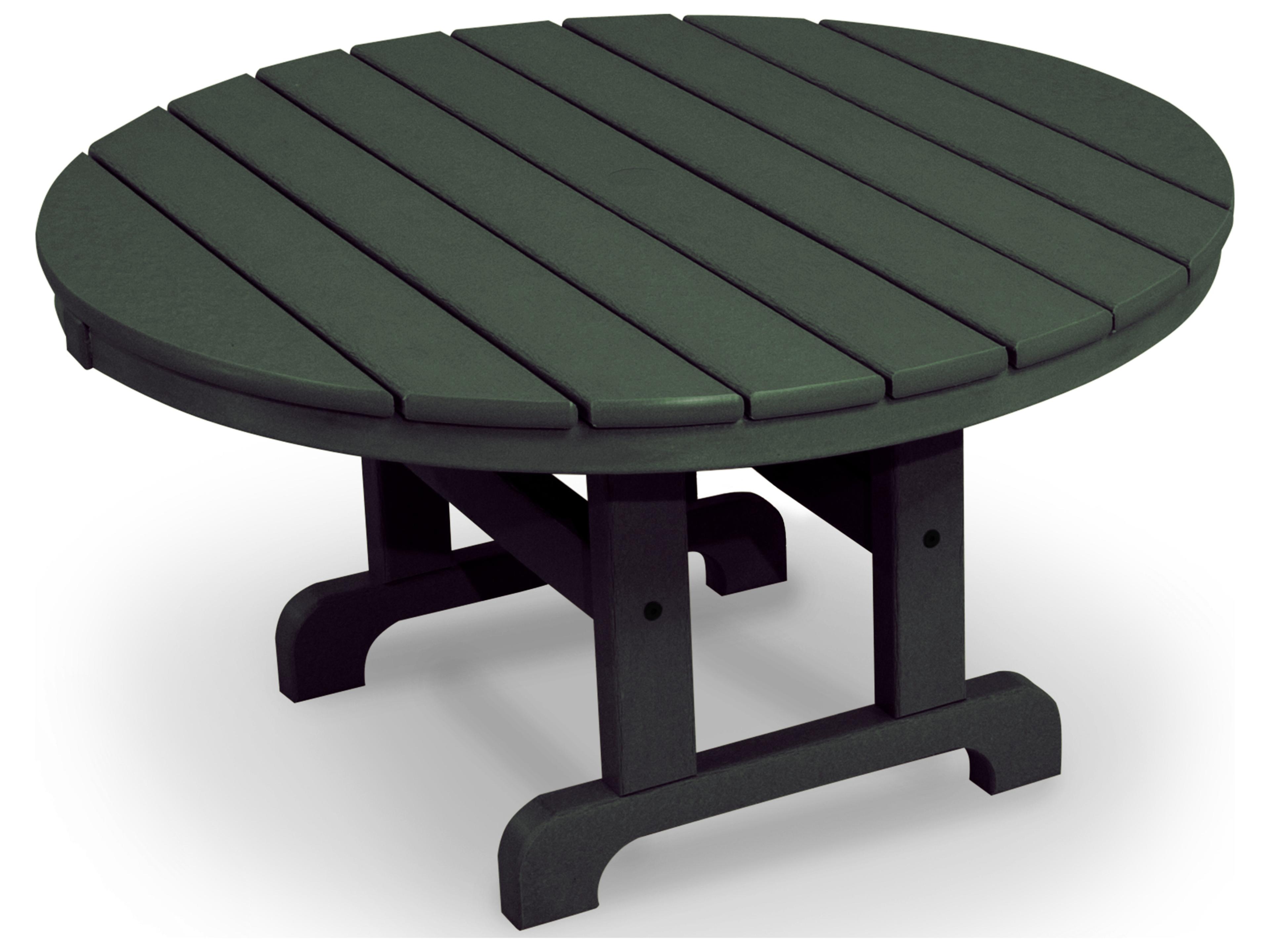Trex® Outdoor Furniture™ Cape Cod Recycled Plastic Round Chat Table with Umbrella Hole