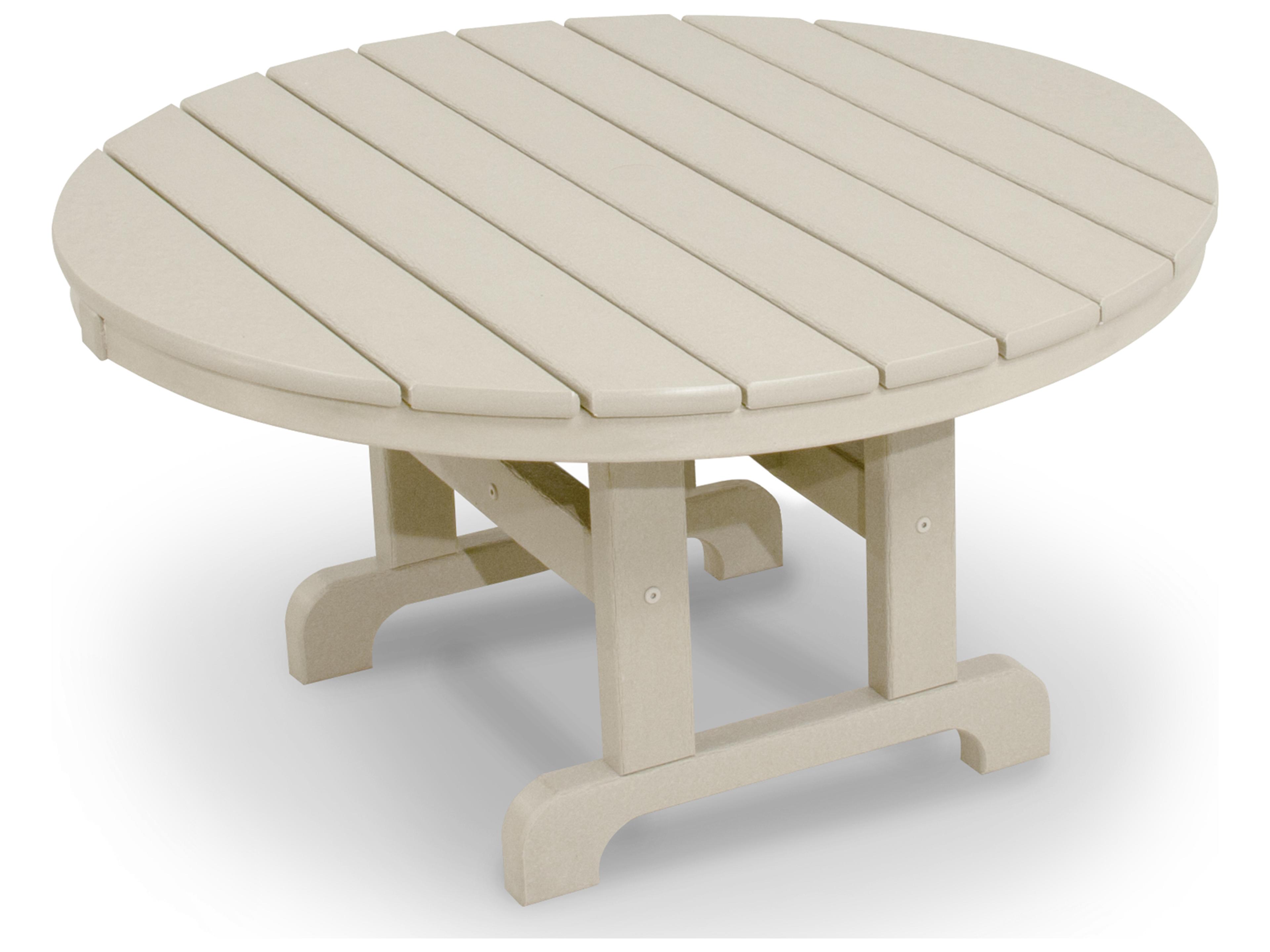 Trex® Outdoor Furniture™ Cape Cod Recycled Plastic Round Chat Table with Umbrella Hole
