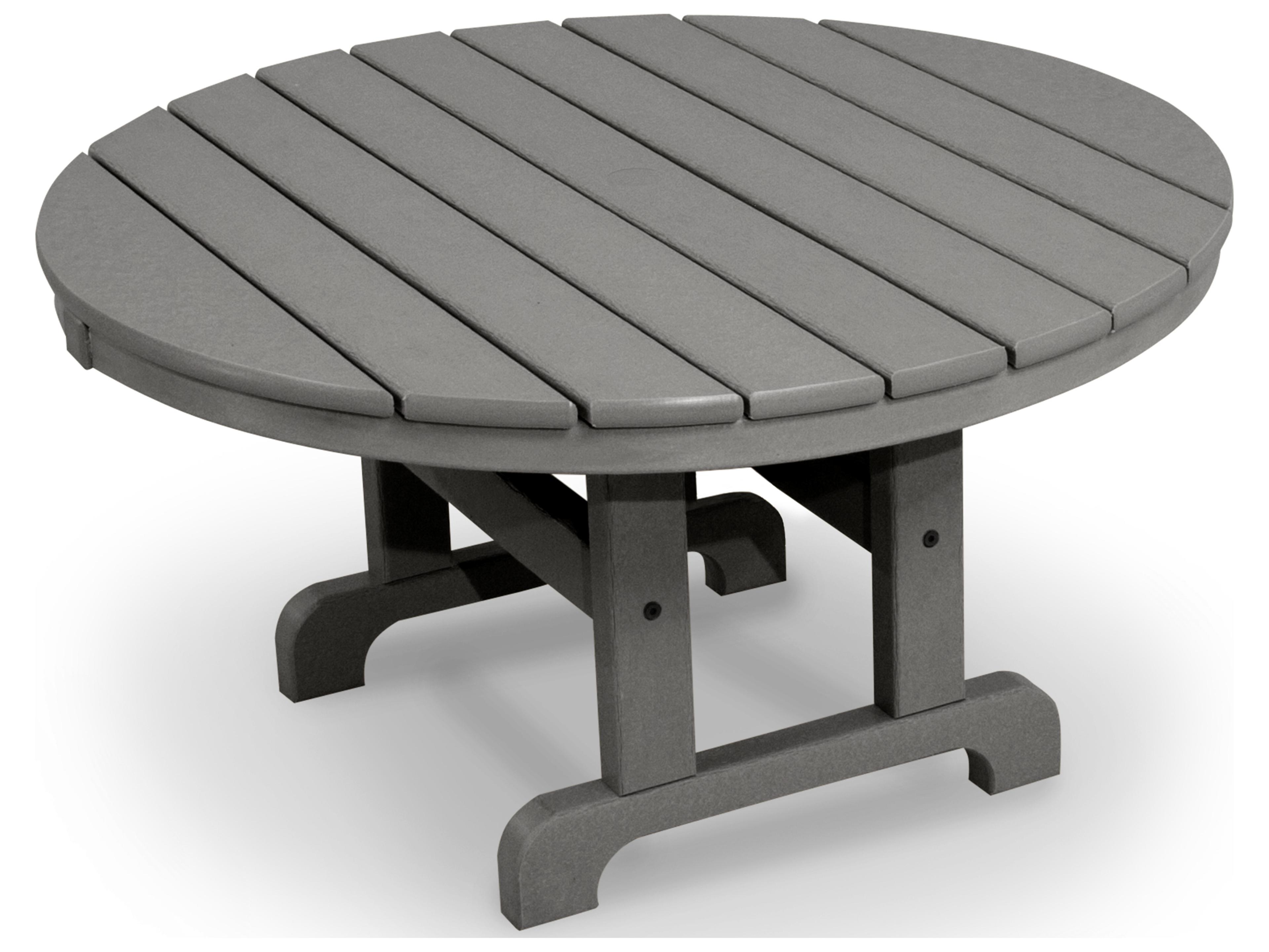 Trex® Outdoor Furniture™ Cape Cod Recycled Plastic Round Chat Table with Umbrella Hole