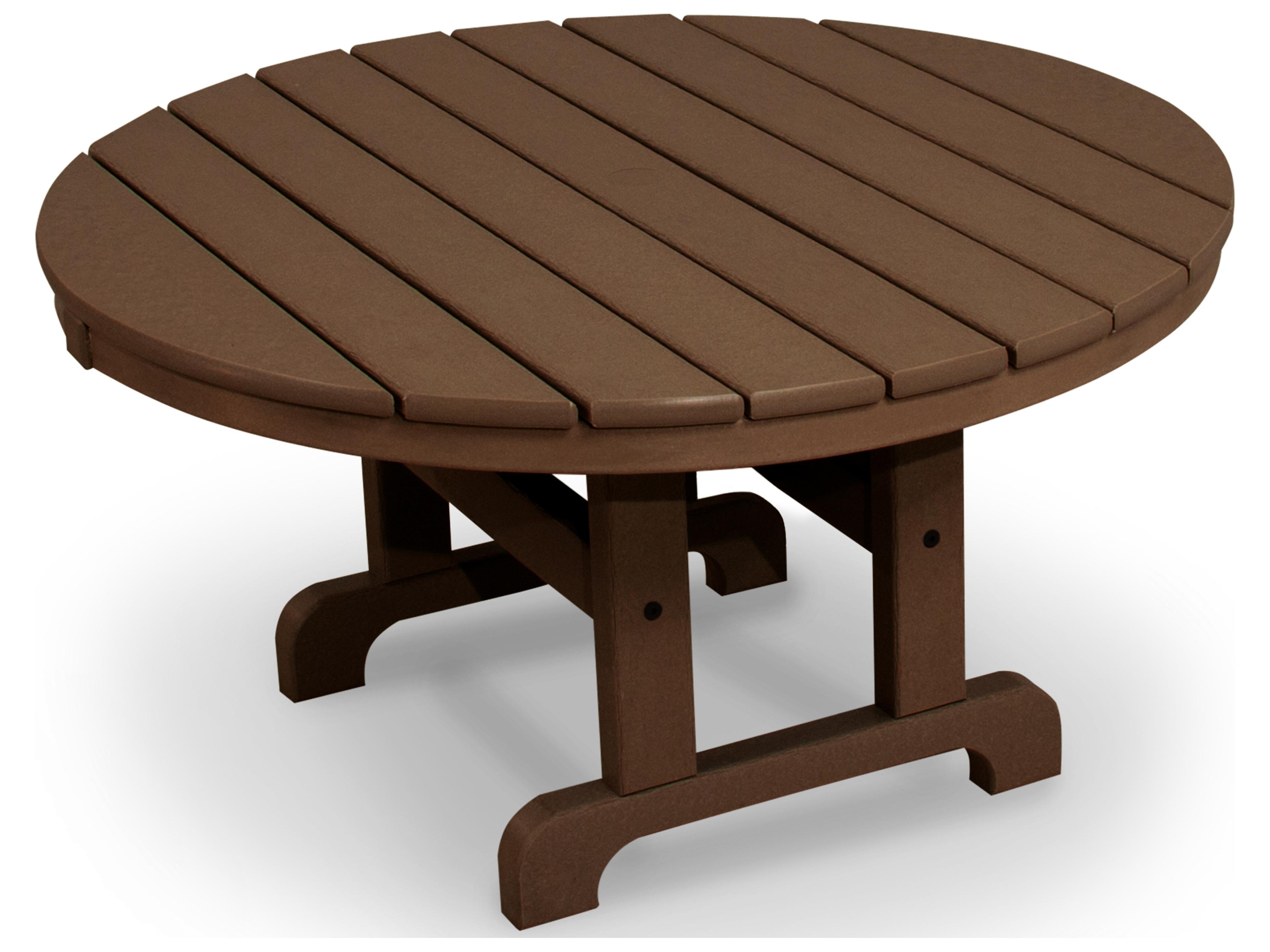Trex® Outdoor Furniture™ Cape Cod Recycled Plastic Round Chat Table with Umbrella Hole
