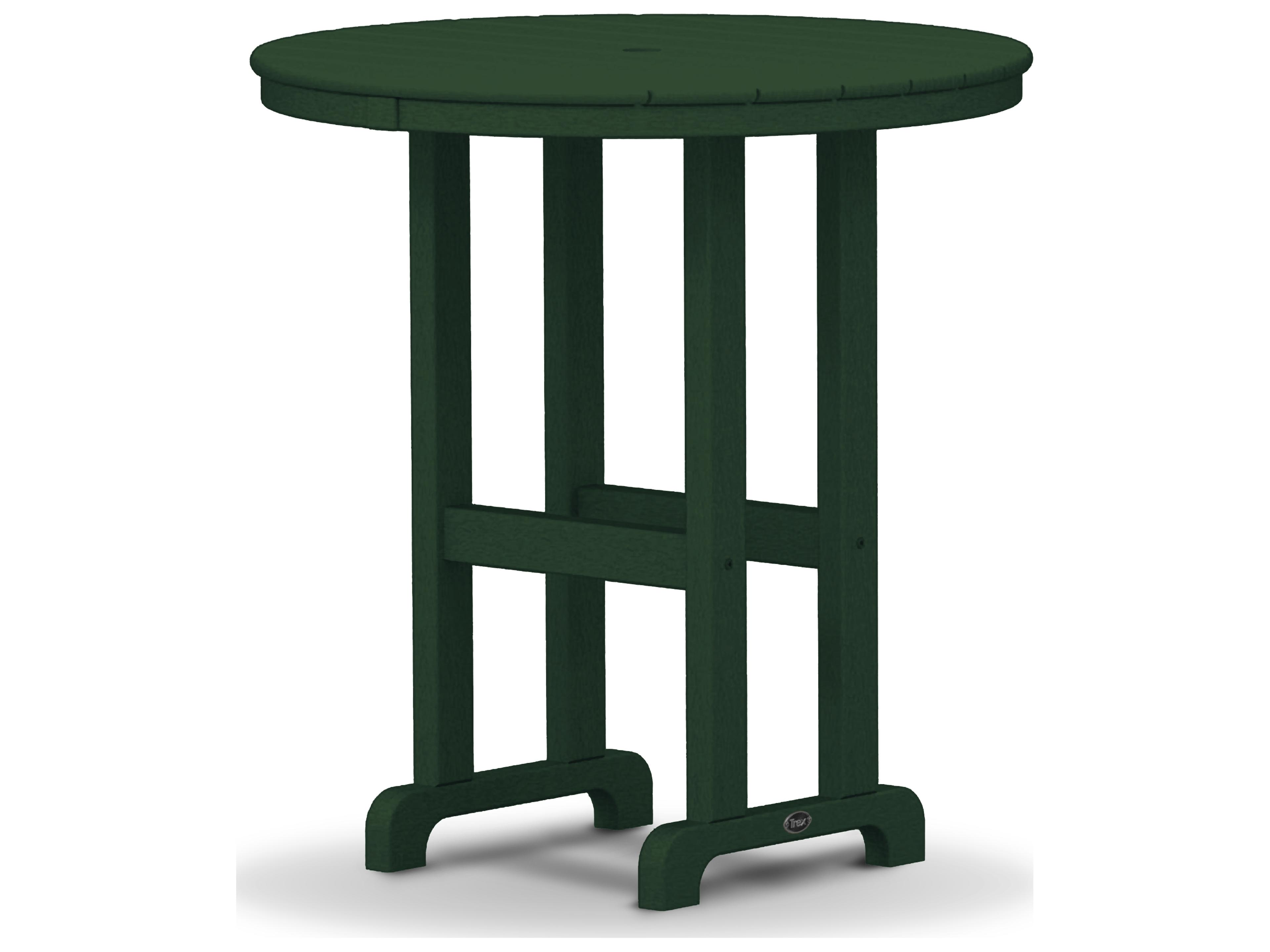 Trex® Outdoor Furniture™ Monterey Bay Recycled Plastic Round Counter Table with Umbrella Hole