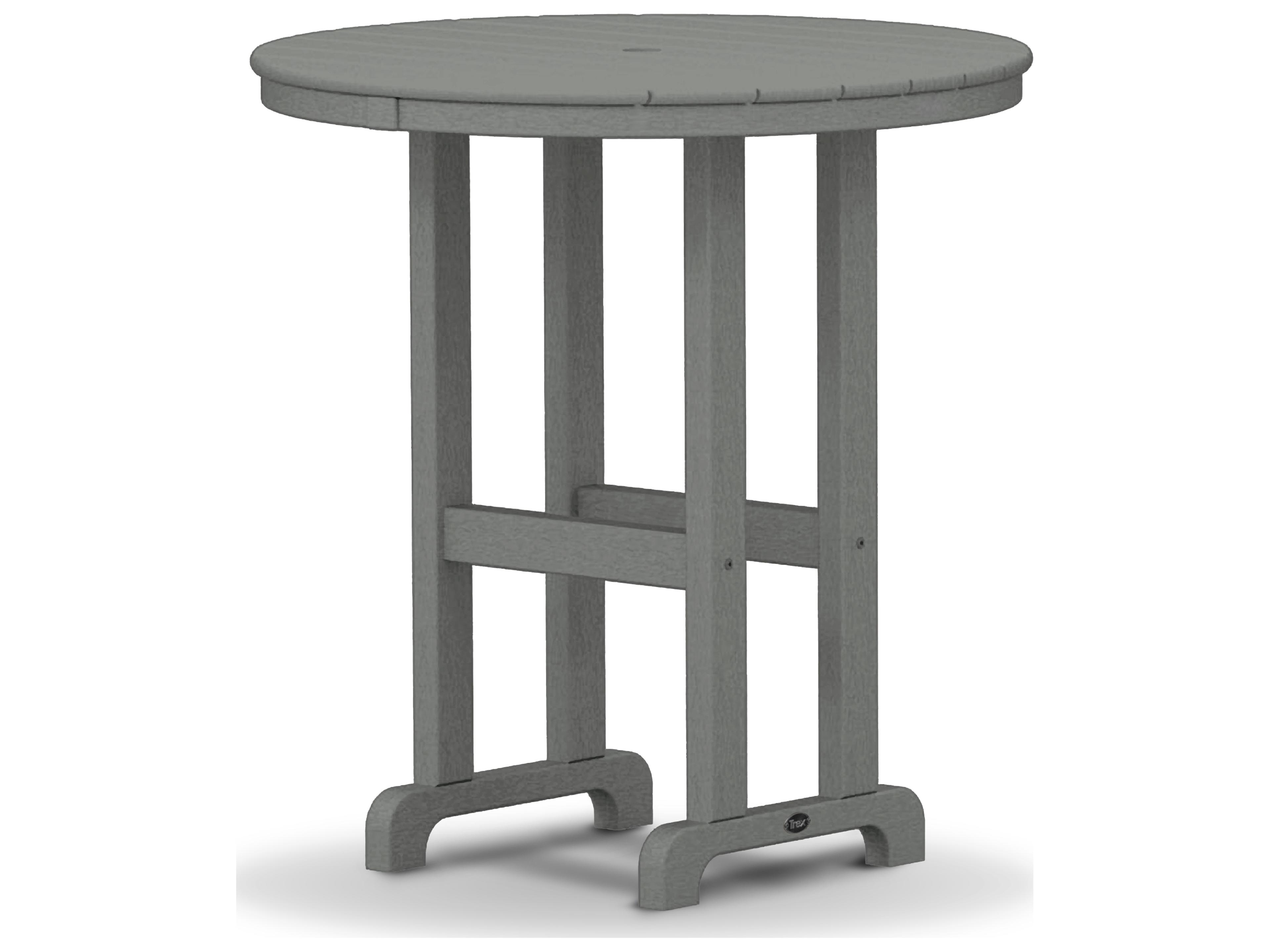 Trex® Outdoor Furniture™ Monterey Bay Recycled Plastic Round Counter Table with Umbrella Hole