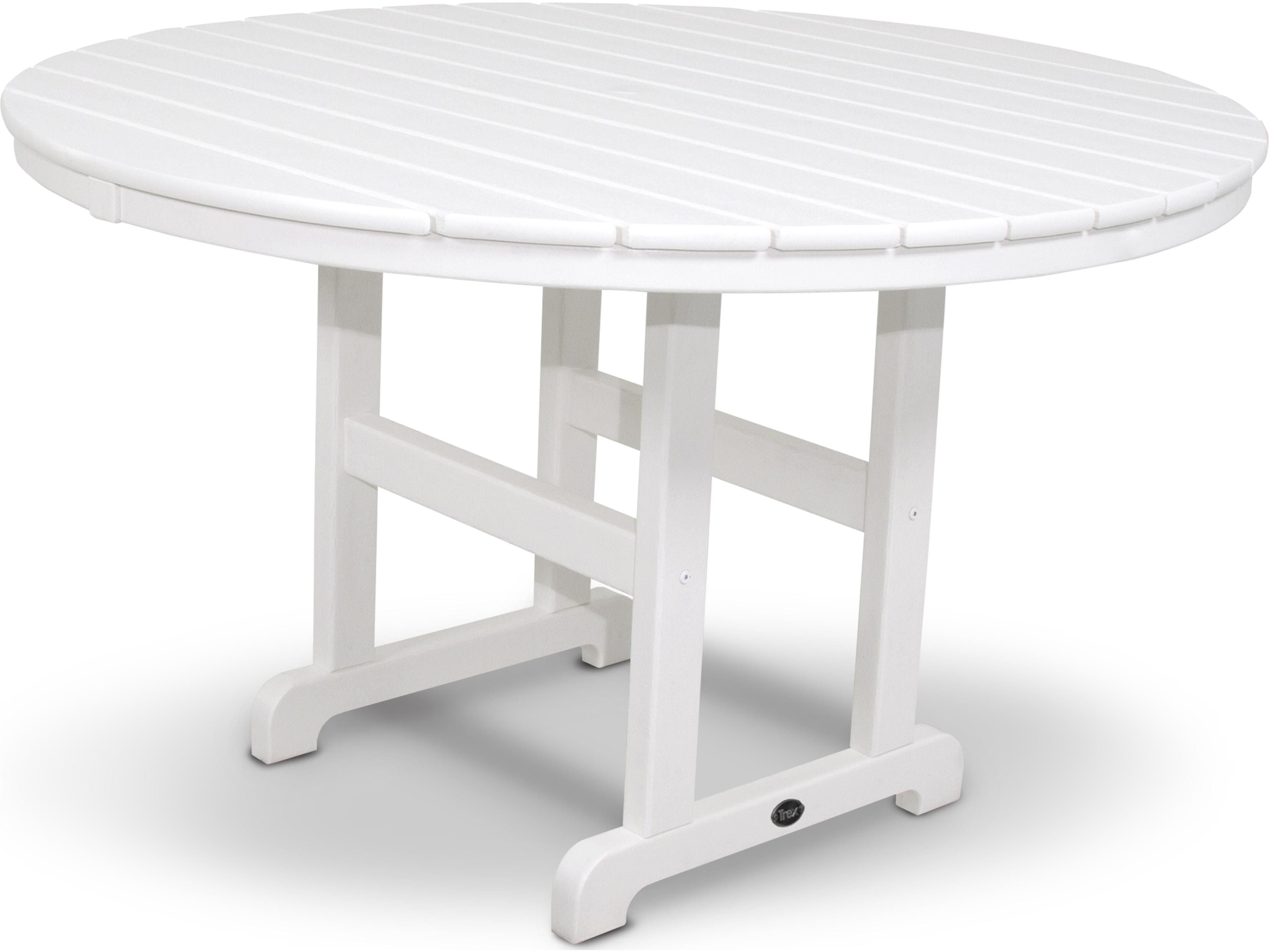 Trex® Outdoor Furniture™ Monterey Bay Recycled Plastic Round Dining Table with Umbrella Hole