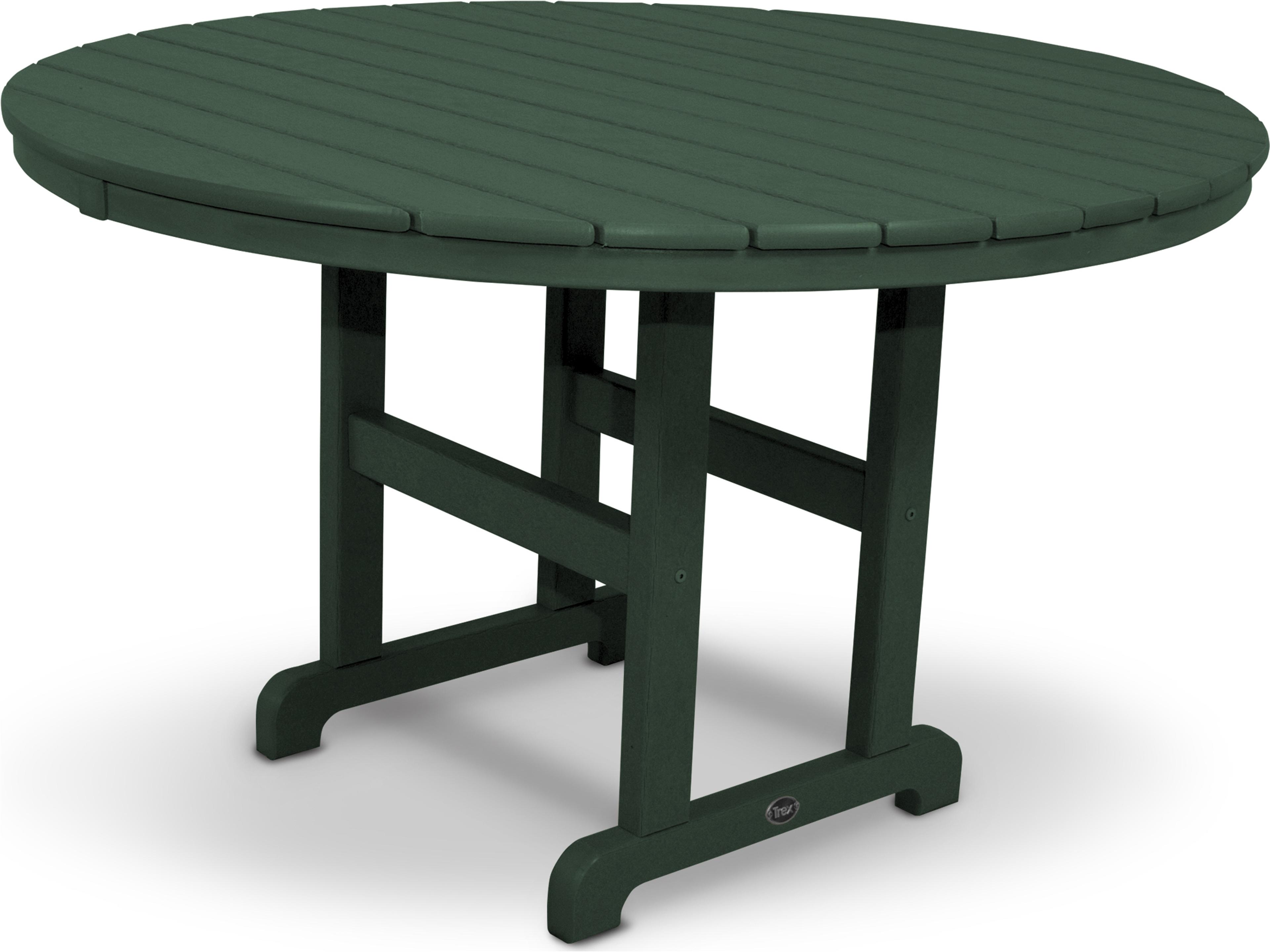 Trex® Outdoor Furniture™ Monterey Bay Recycled Plastic Round Dining Table with Umbrella Hole