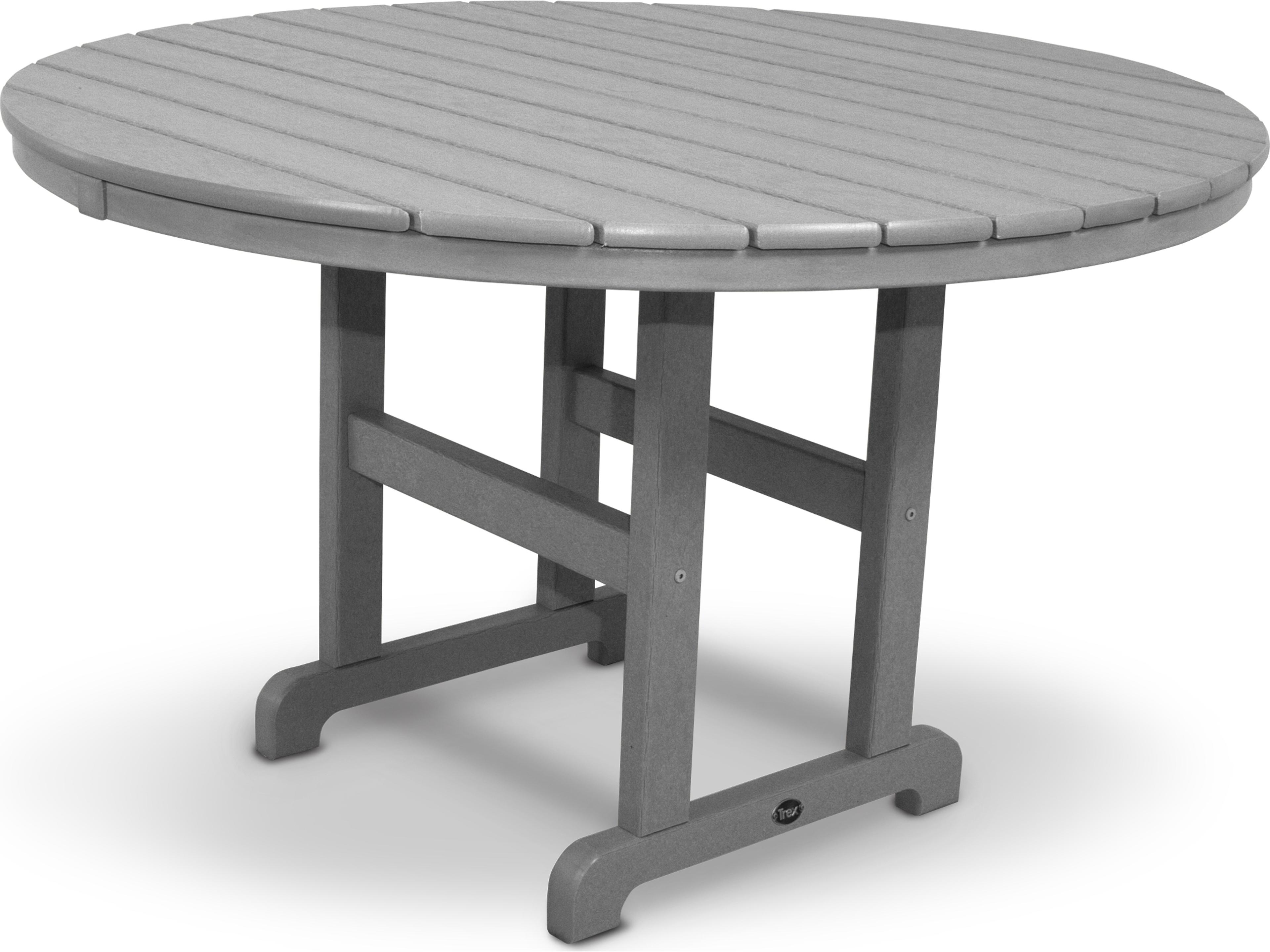 Trex® Outdoor Furniture™ Monterey Bay Recycled Plastic Round Dining Table with Umbrella Hole