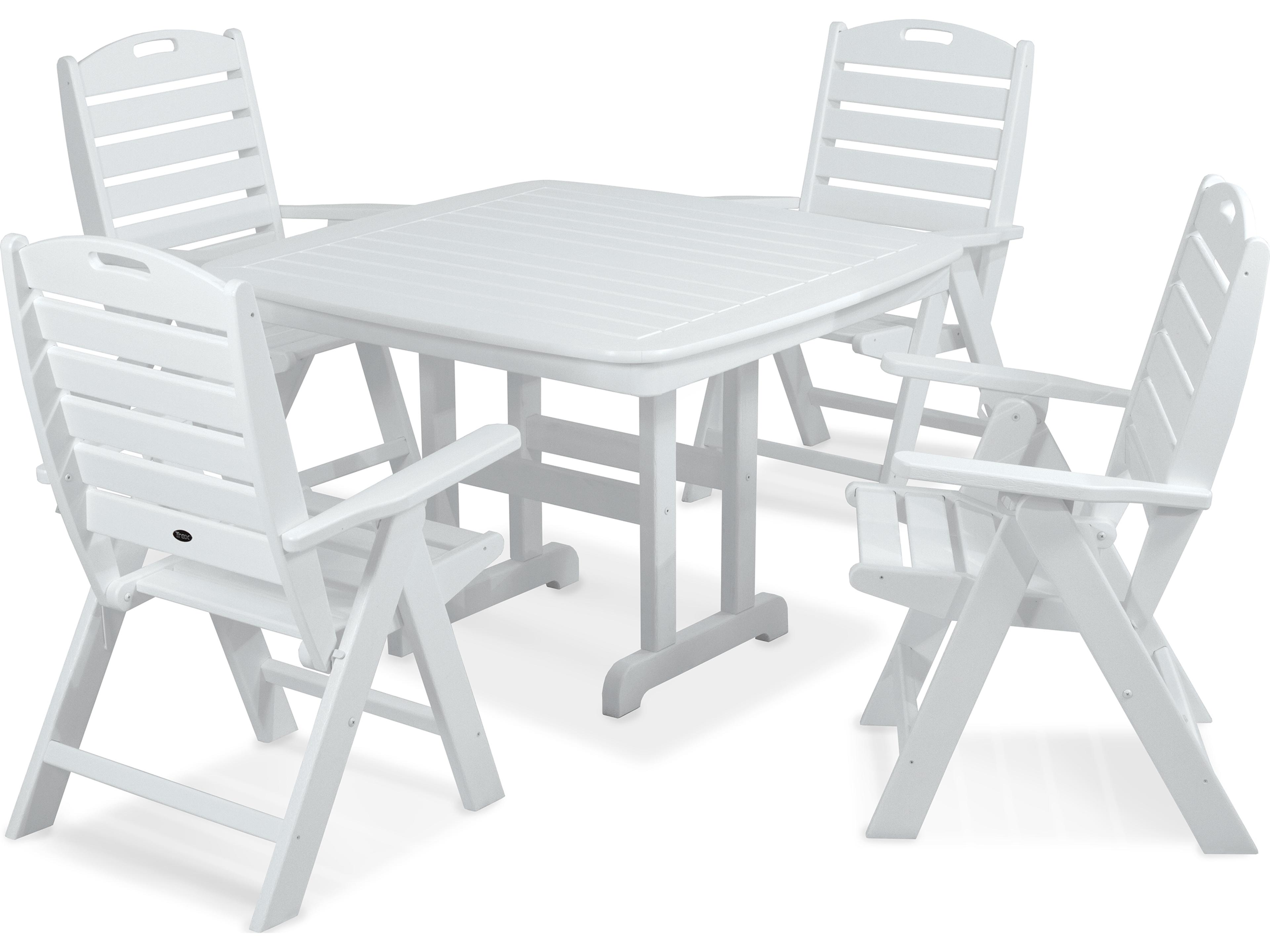 Trex® Outdoor Furniture™ Yacht Club Recycled Plastic 5 Piece Dining Set