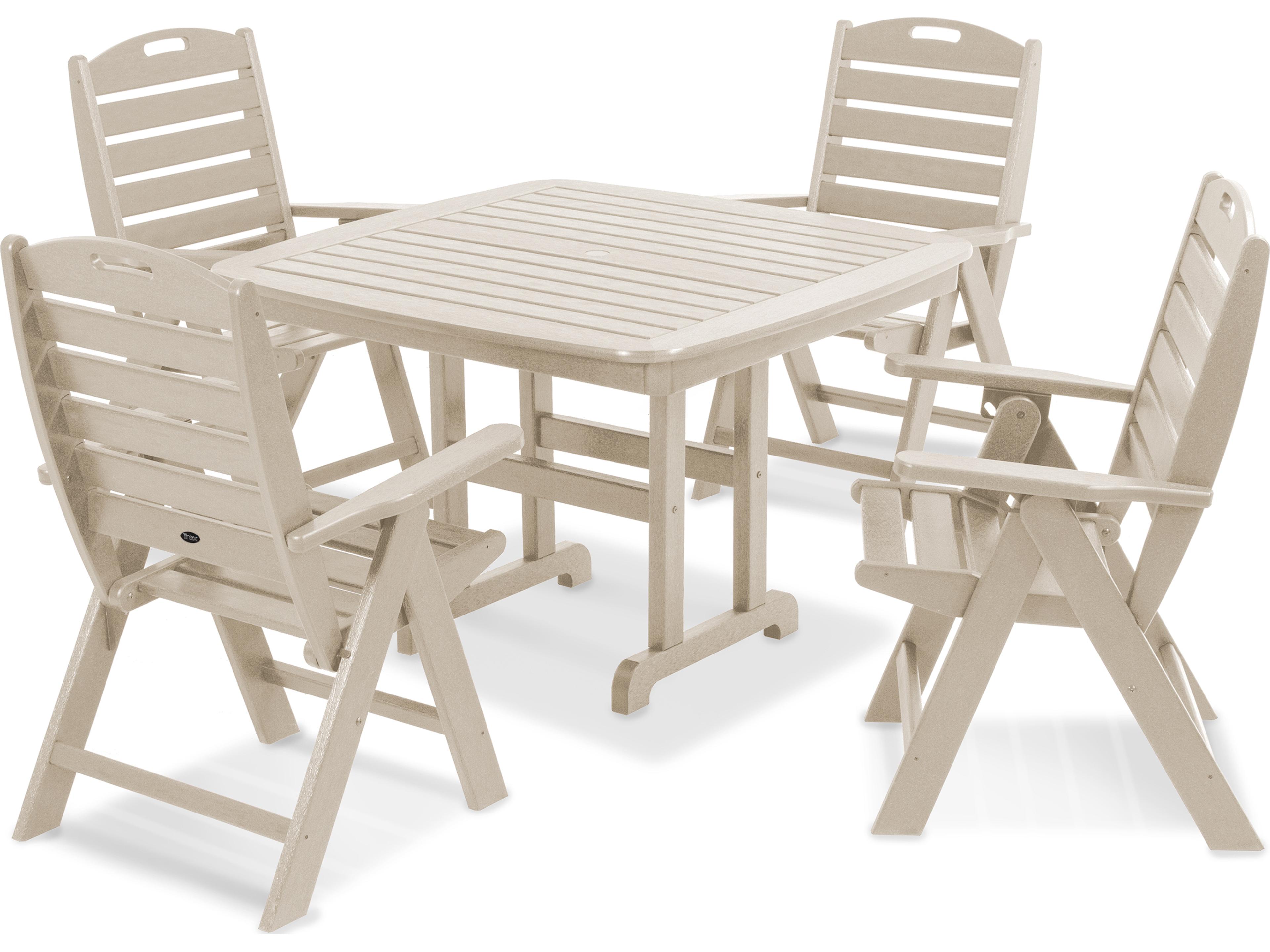 Trex® Outdoor Furniture™ Yacht Club Recycled Plastic 5 Piece Dining Set