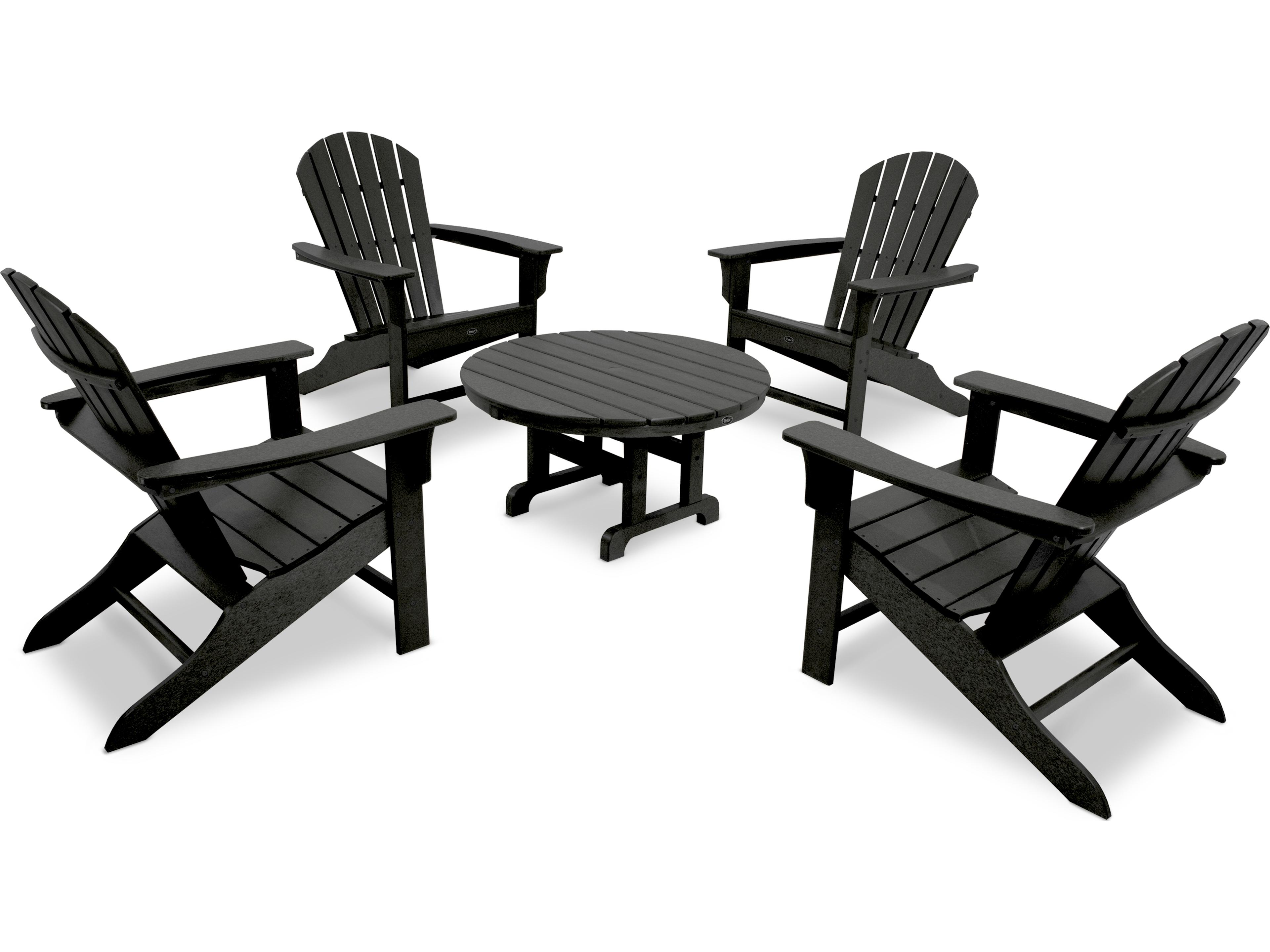 ® Outdoor Furniture™ Yacht Club Recycled Plastic Shellback 5 Piece Lounge Set