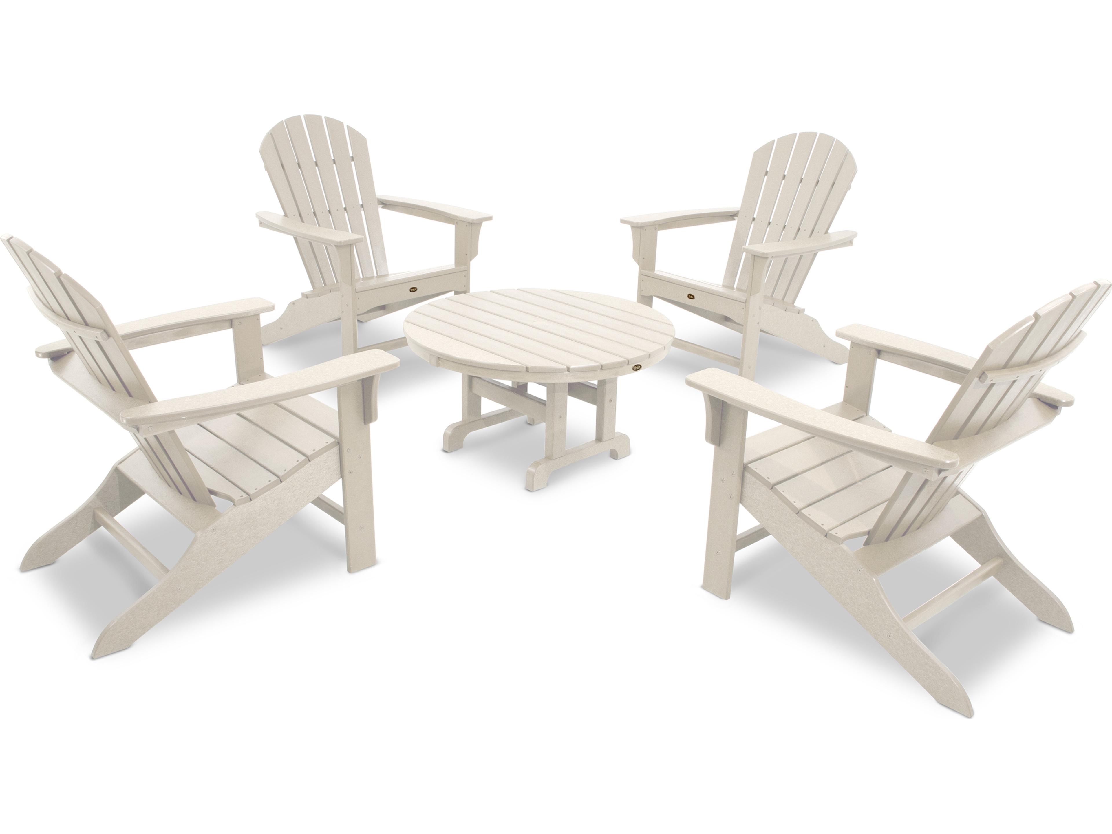 Trex® Outdoor Furniture™ Yacht Club Recycled Plastic Shellback 5 Piece Lounge Set
