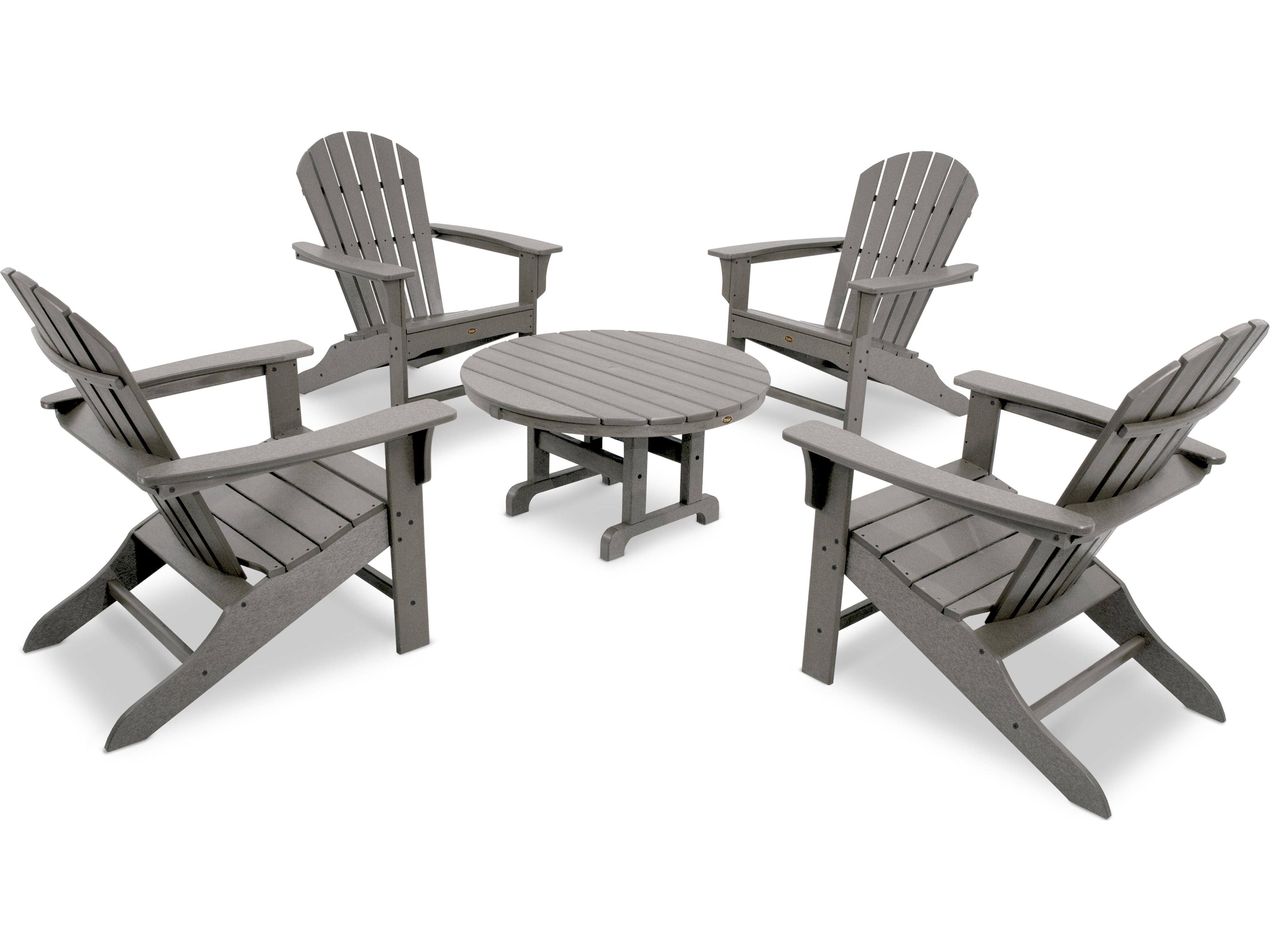 Trex® Outdoor Furniture™ Yacht Club Recycled Plastic Shellback 5 Piece Lounge Set