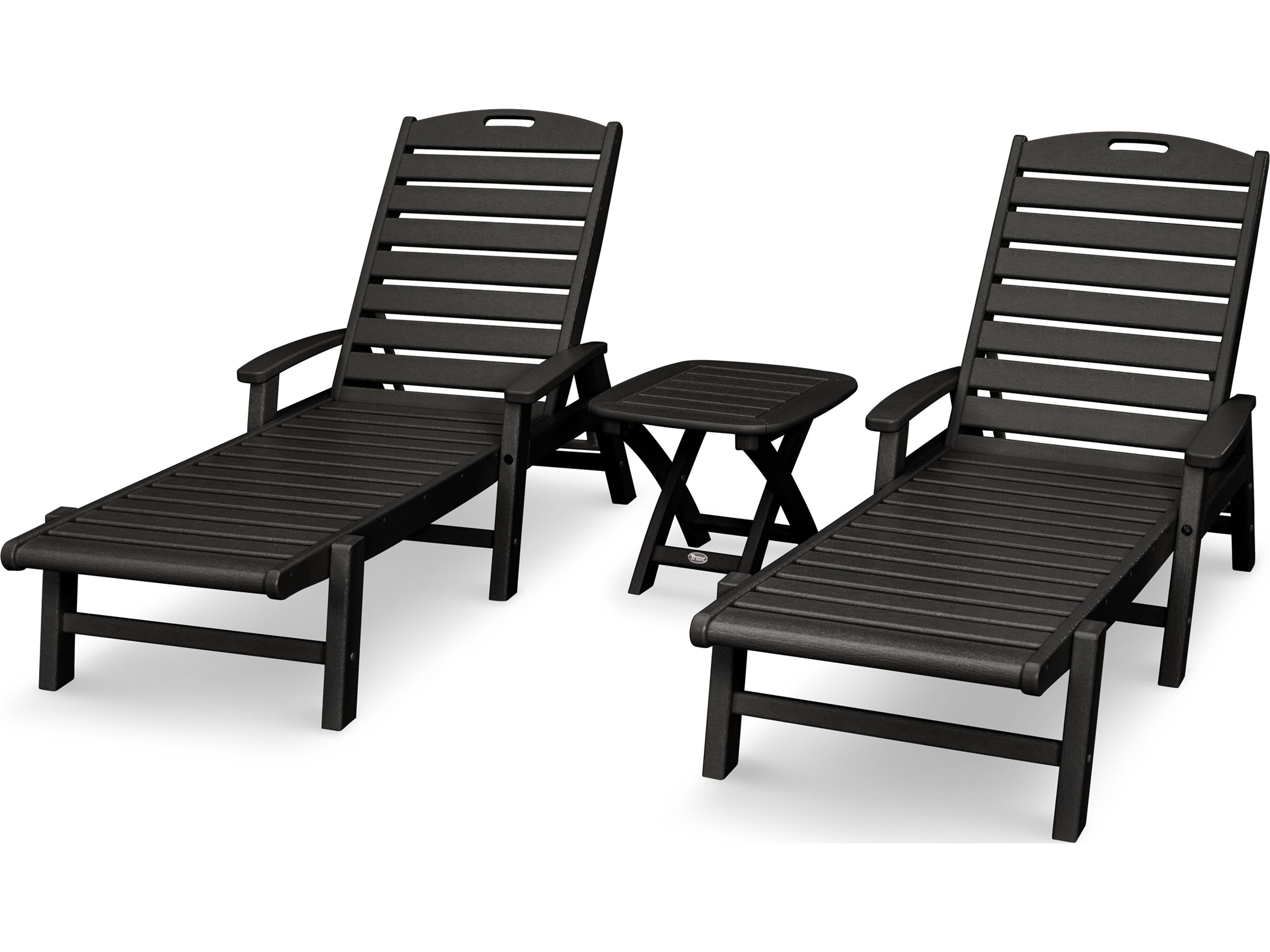 ® Outdoor Furniture™ Yacht Club Recycled Plastic 3 Piece Lounge Set
