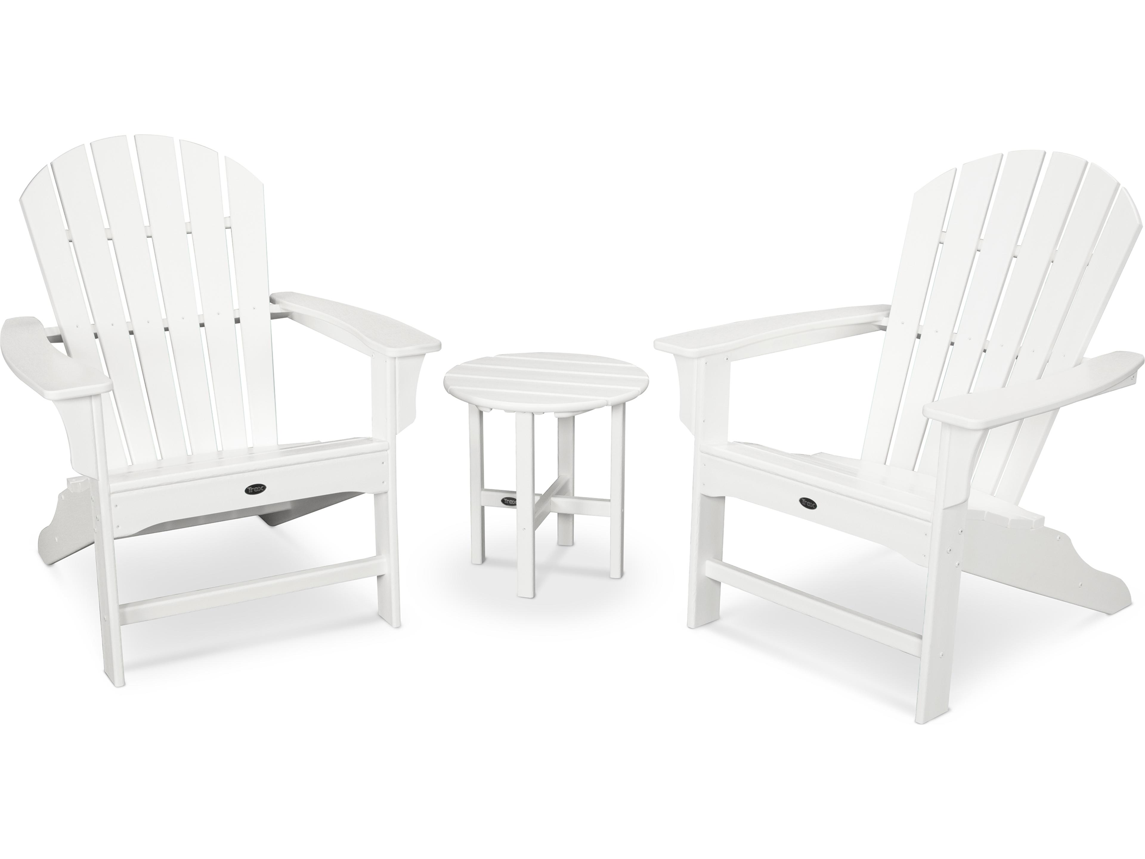 Trex® Outdoor Furniture™ Yacht Club Recycled Plastic Shellback 3 Piece Adirondack Lounge Set