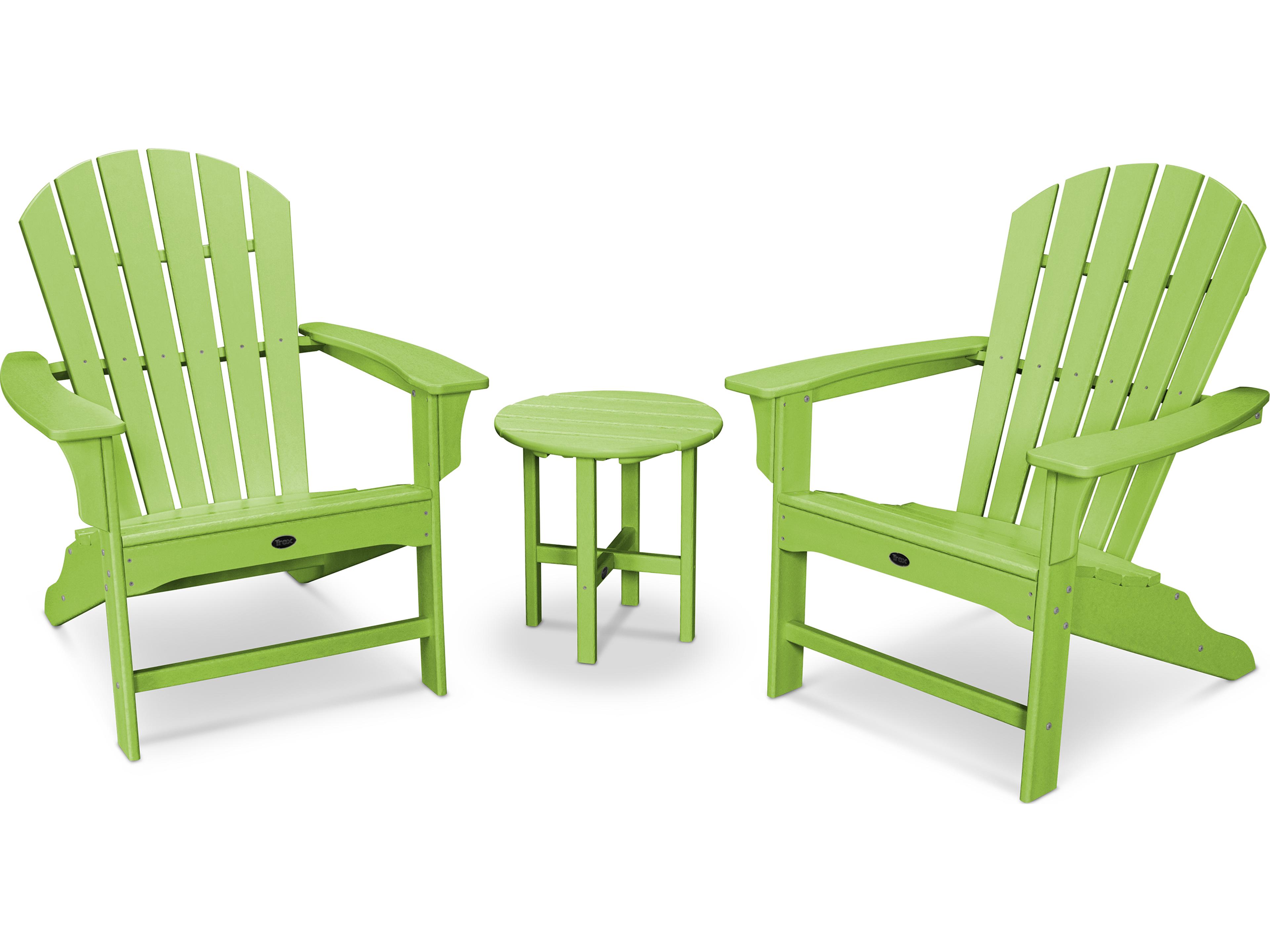 Trex® Outdoor Furniture™ Yacht Club Recycled Plastic Shellback 3 Piece Adirondack Lounge Set