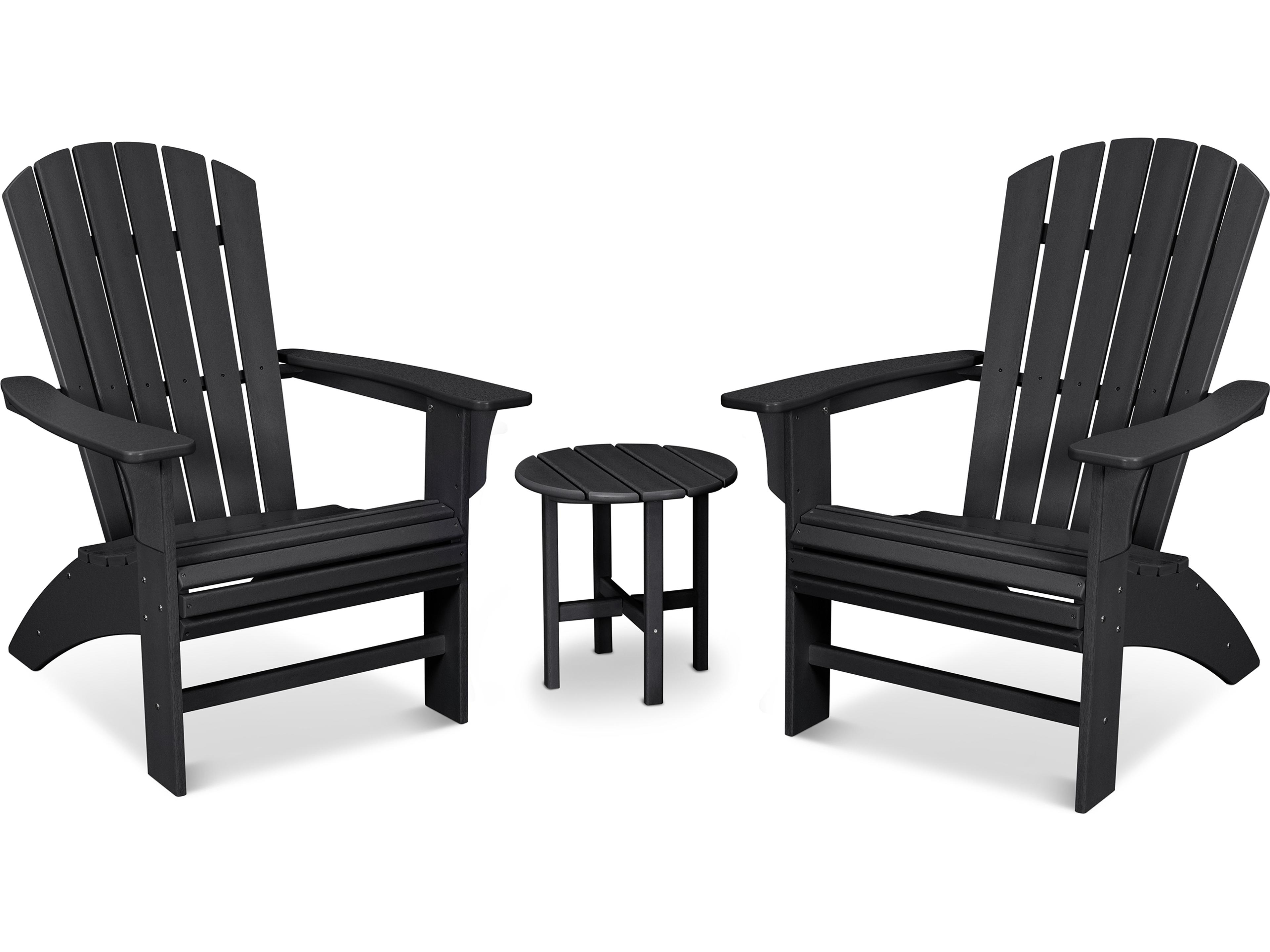 Trex® Outdoor Furniture™ Recycled Plastic Yacht Club 3 Piece Curveback Adirondack Lounge Set