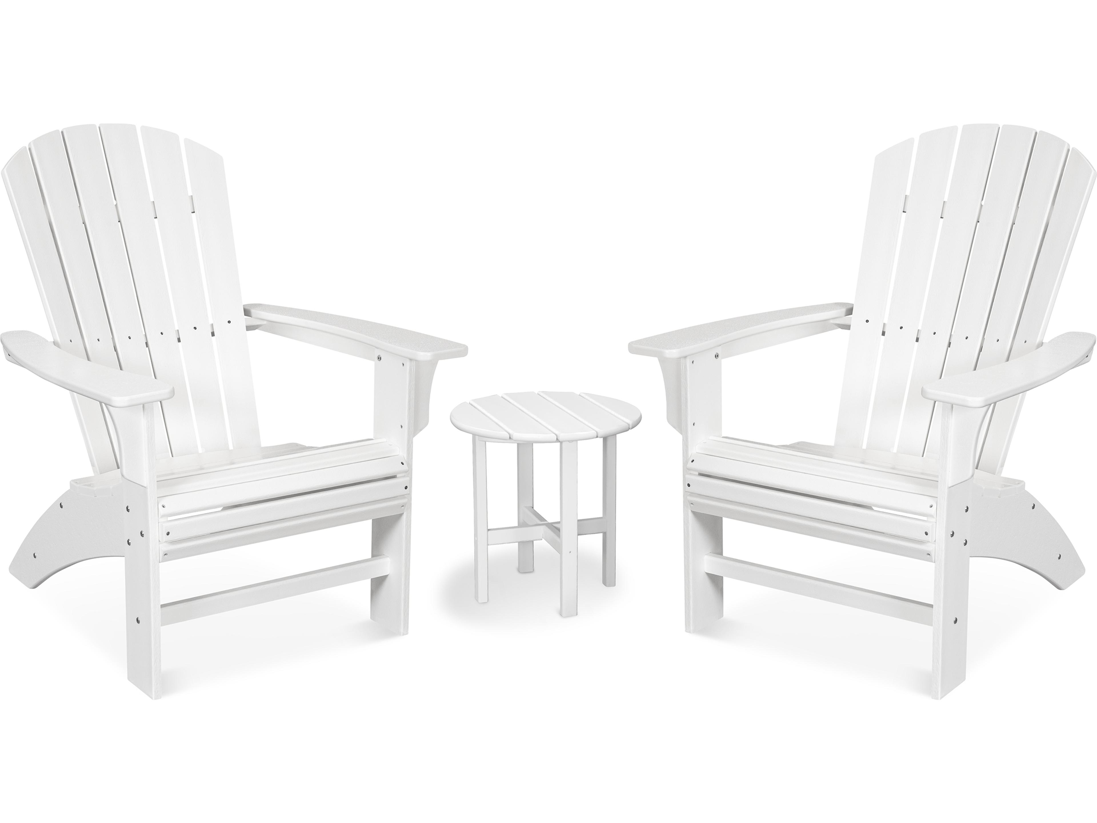 Trex® Outdoor Furniture™ Recycled Plastic Yacht Club 3 Piece Curveback Adirondack Lounge Set