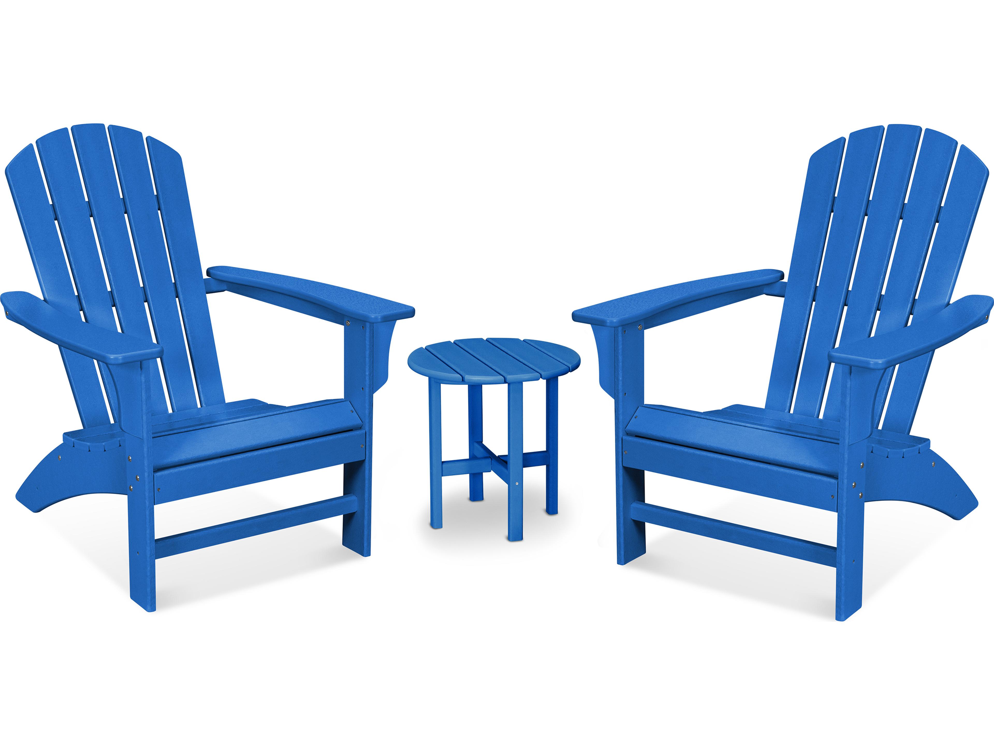 Trex® Outdoor Furniture™ Furniture Yacht Club Recycled Plastic 3 Piece Adirondack Lounge Set