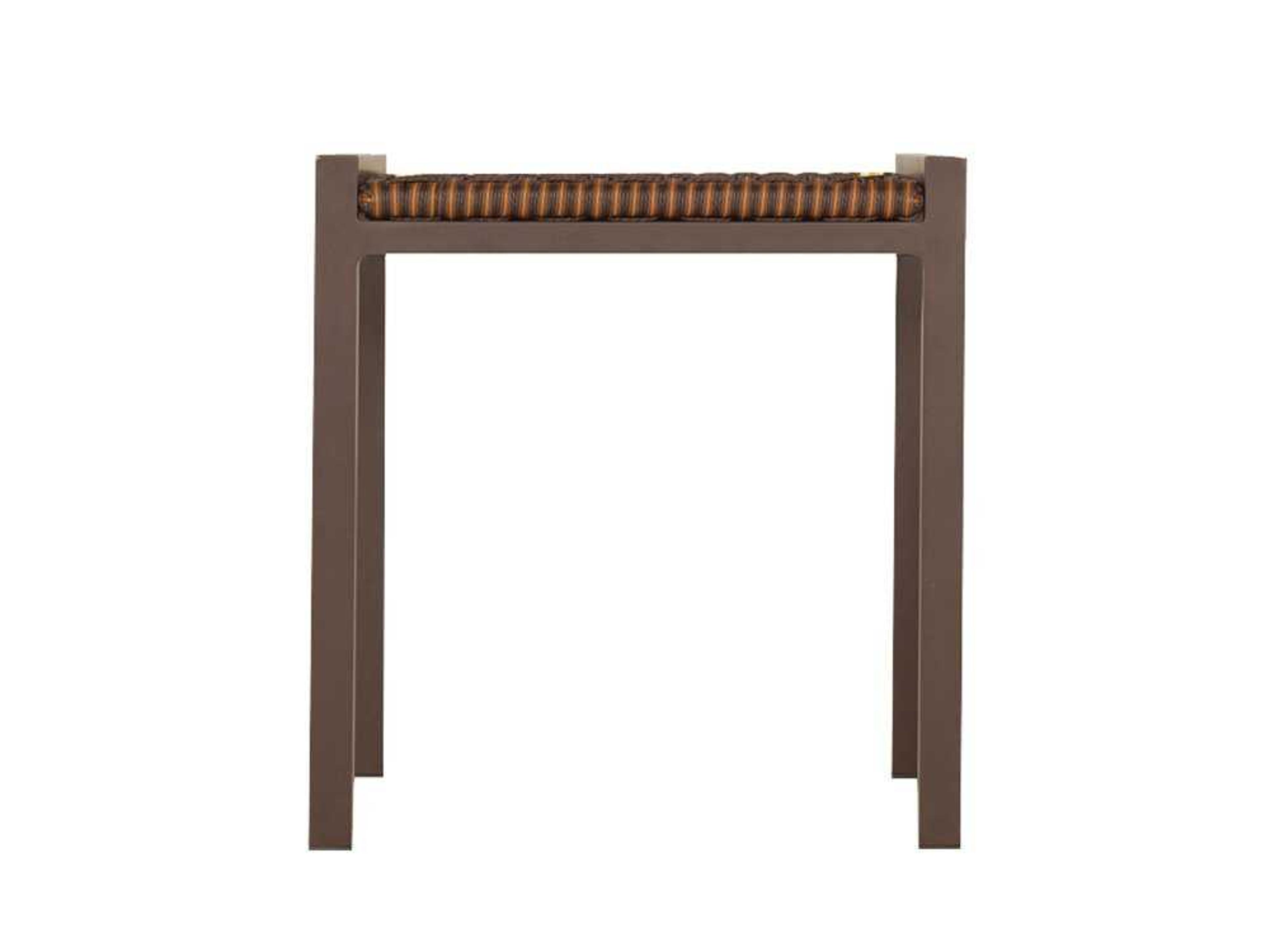 Test Splash Aluminum Square Wicker End Table