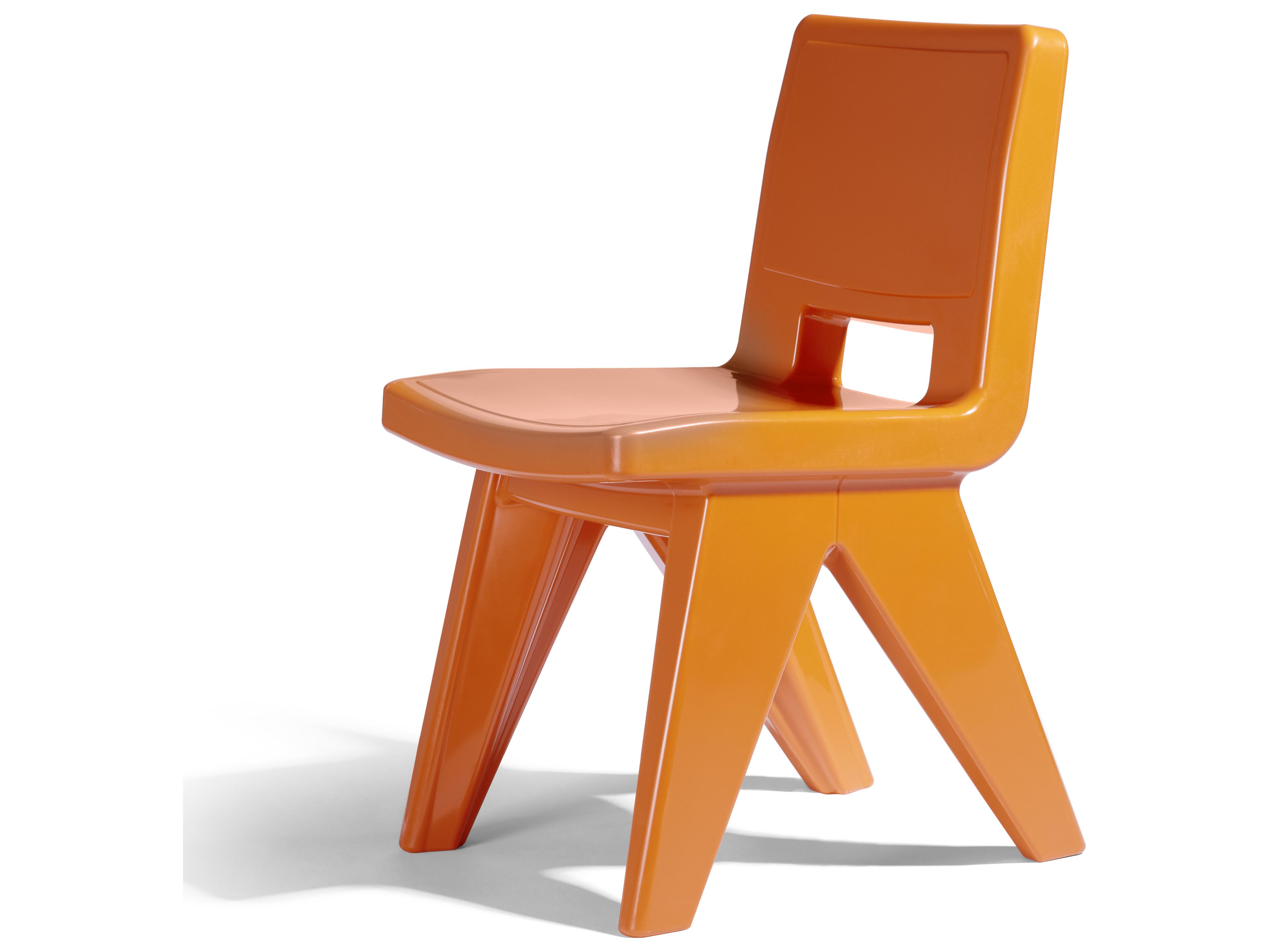 Fresco Marine Grade Polyethylene Lounge Chair in Vintage Orange