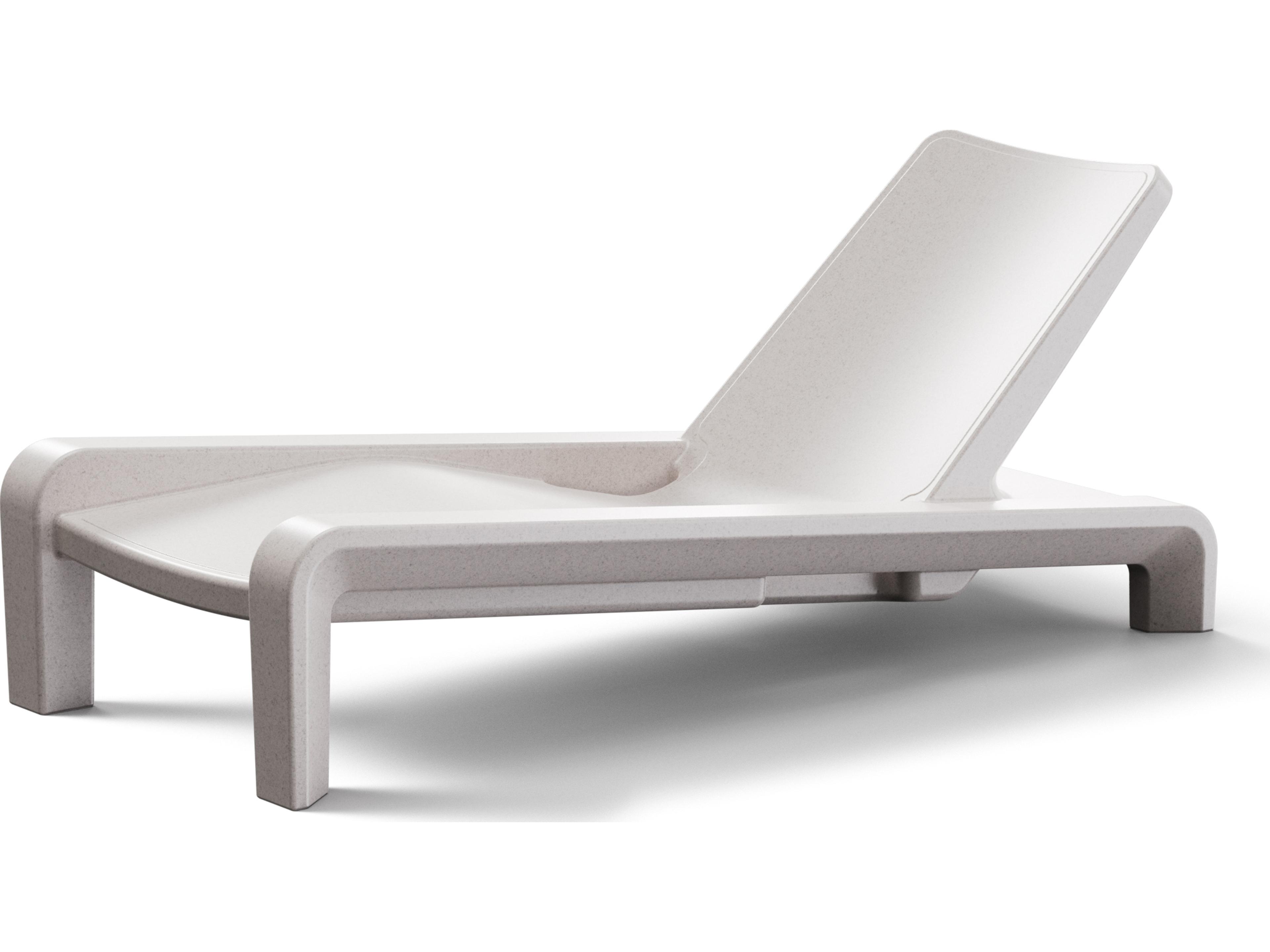 Deck Marine Grade Polyethylene Chaise Lounge in Sandstone