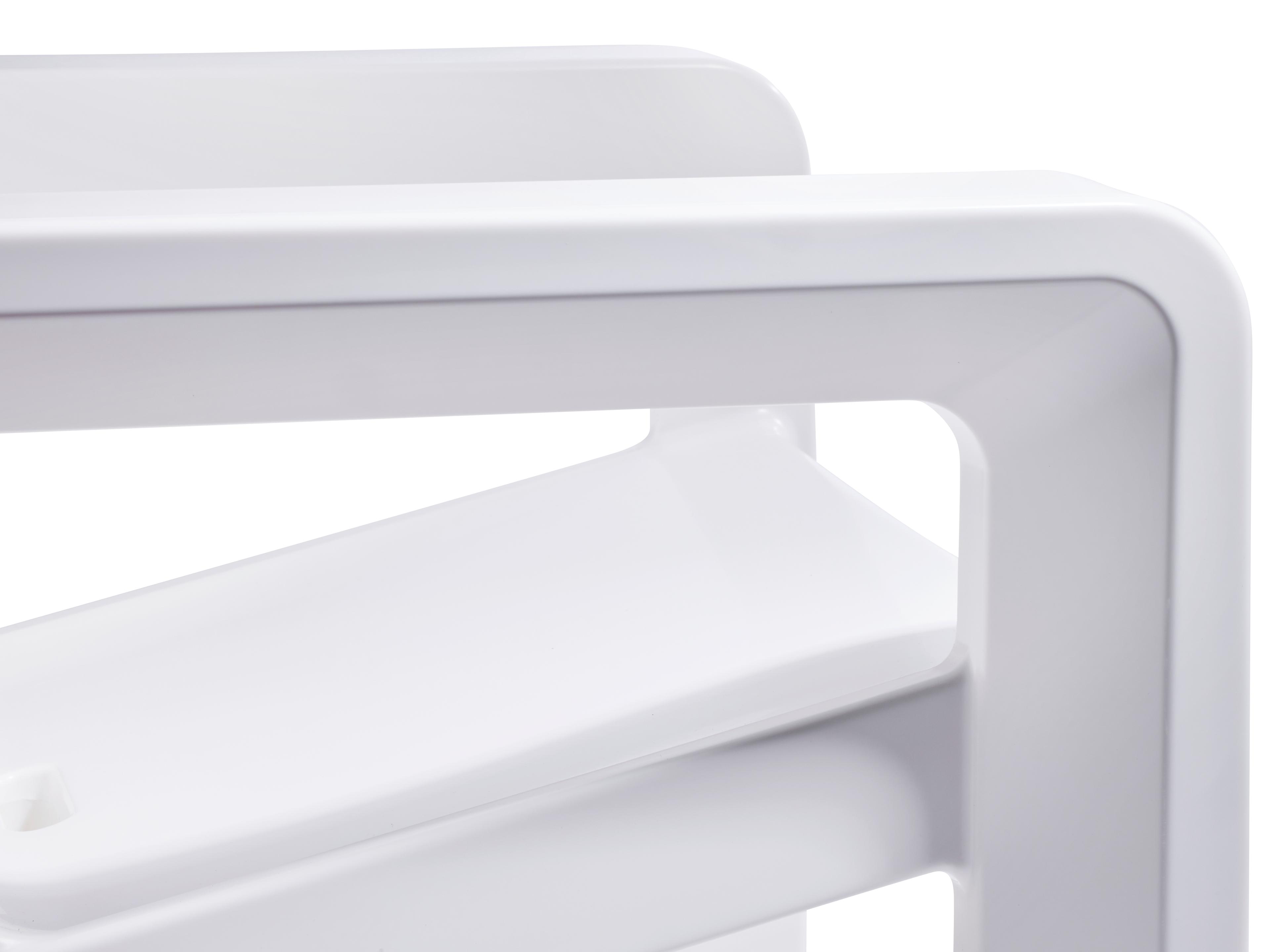 Tupelo Goods Deck Marine Grade Polyethylene Lounge Chair in Highcloud White