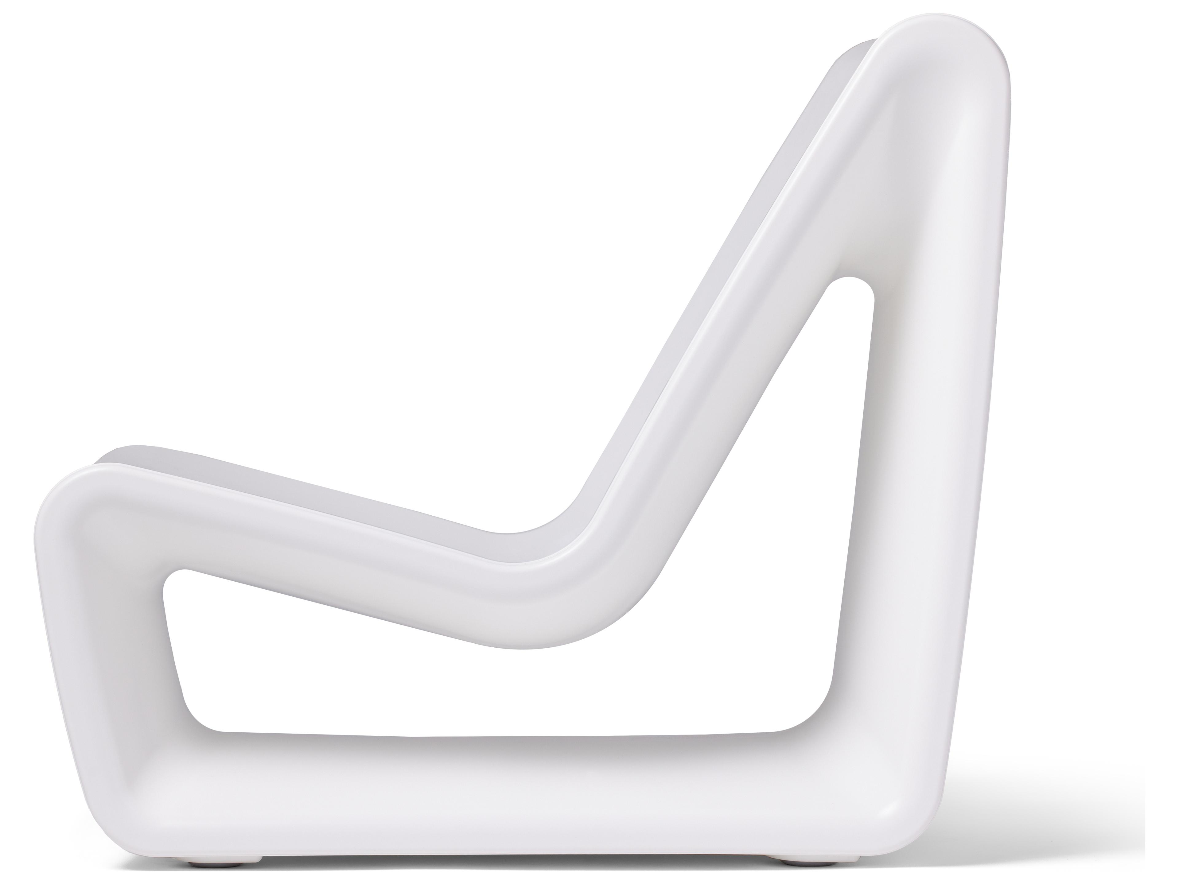 Tupelo Goods Loop Marine Grade Polyethylene Lounge Chair in Highcloud White