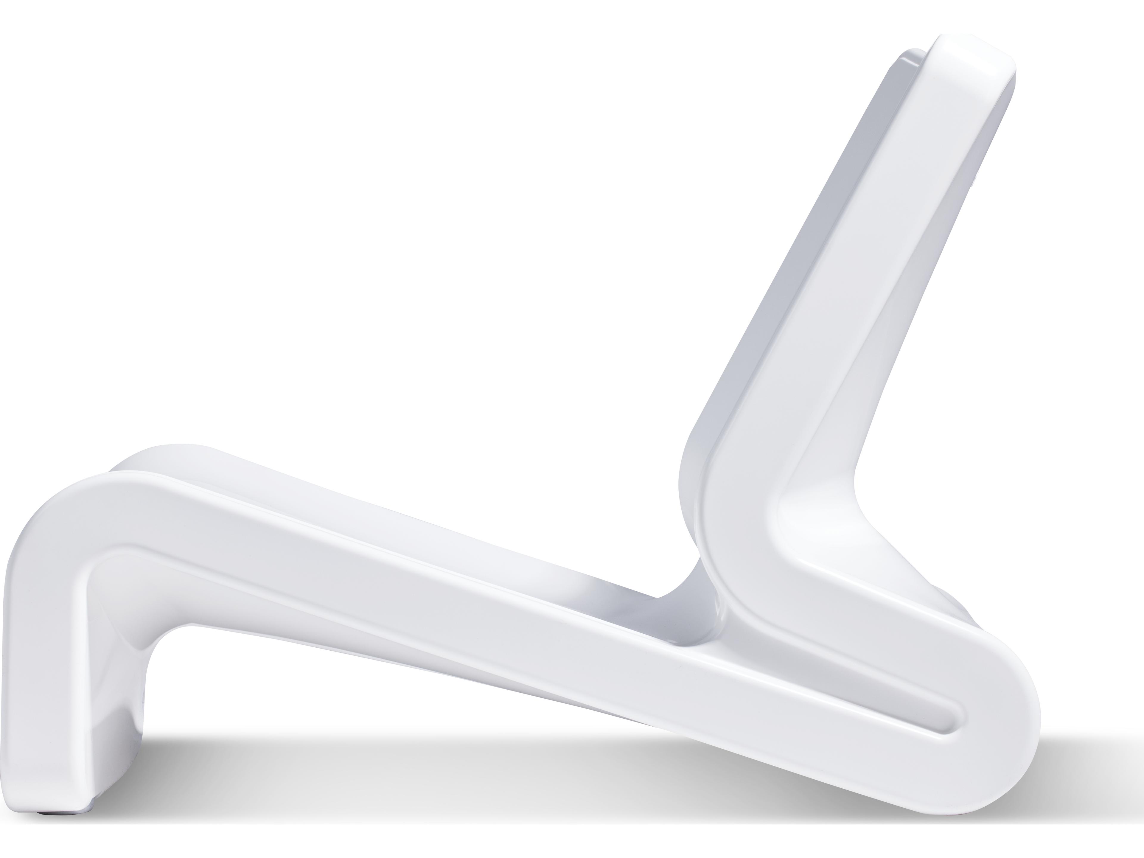 Tupelo Goods Line Resin Lounge Chair in Highcloud White