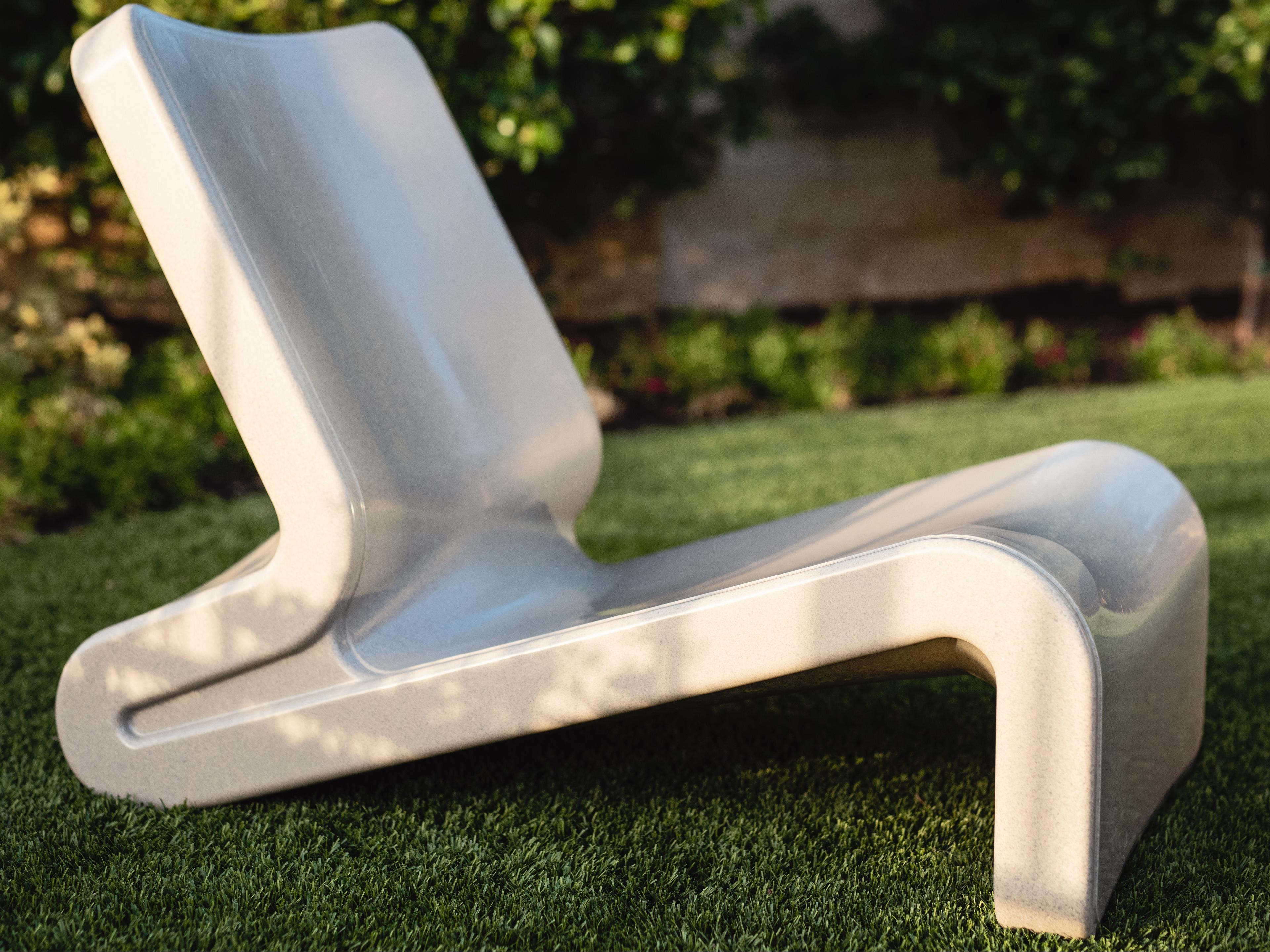 Tupelo Goods Line Marine Grade Polyethylene Lounge Chair in Sandstone