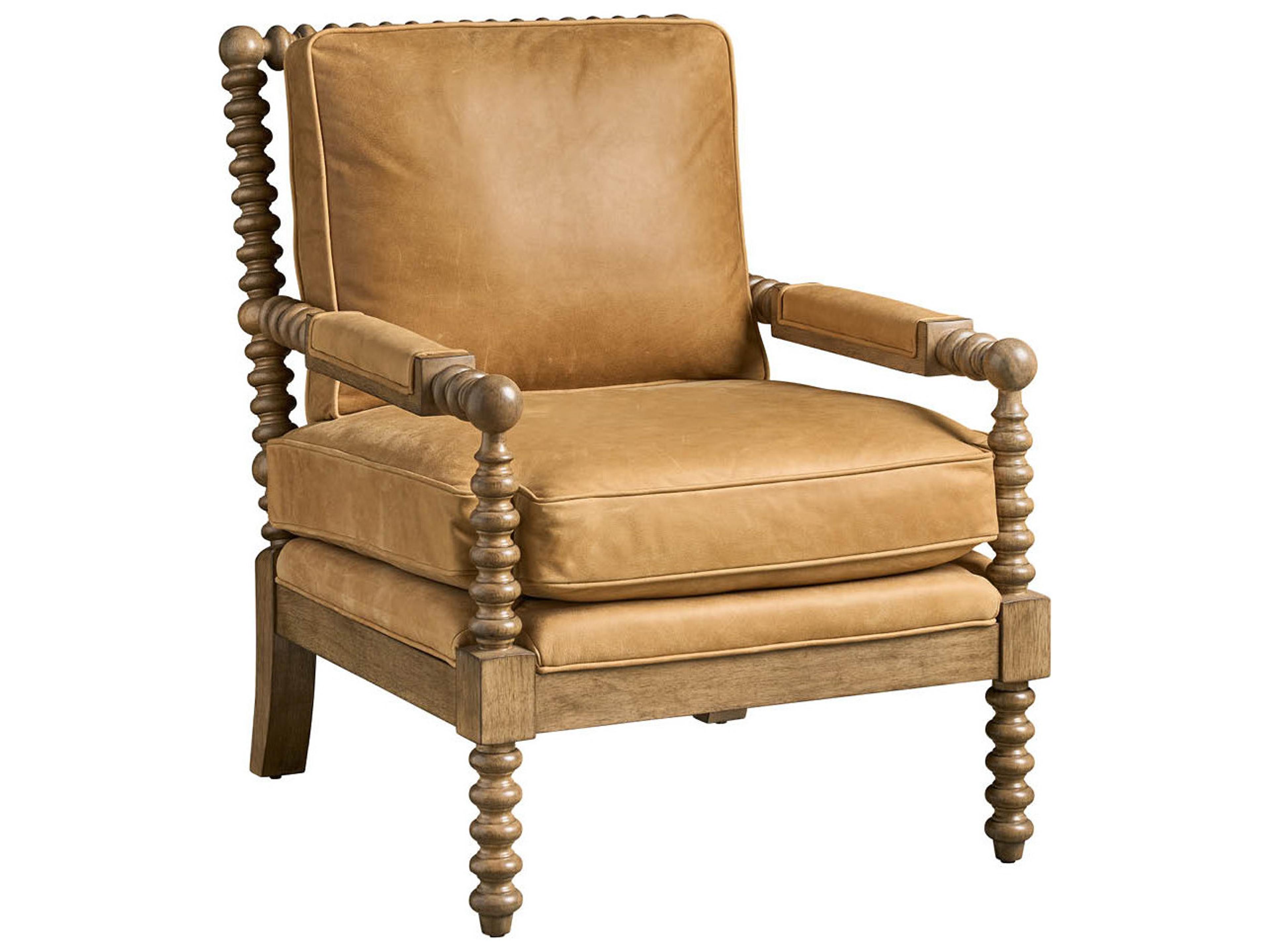 Soho Brown Leather Accent Chair