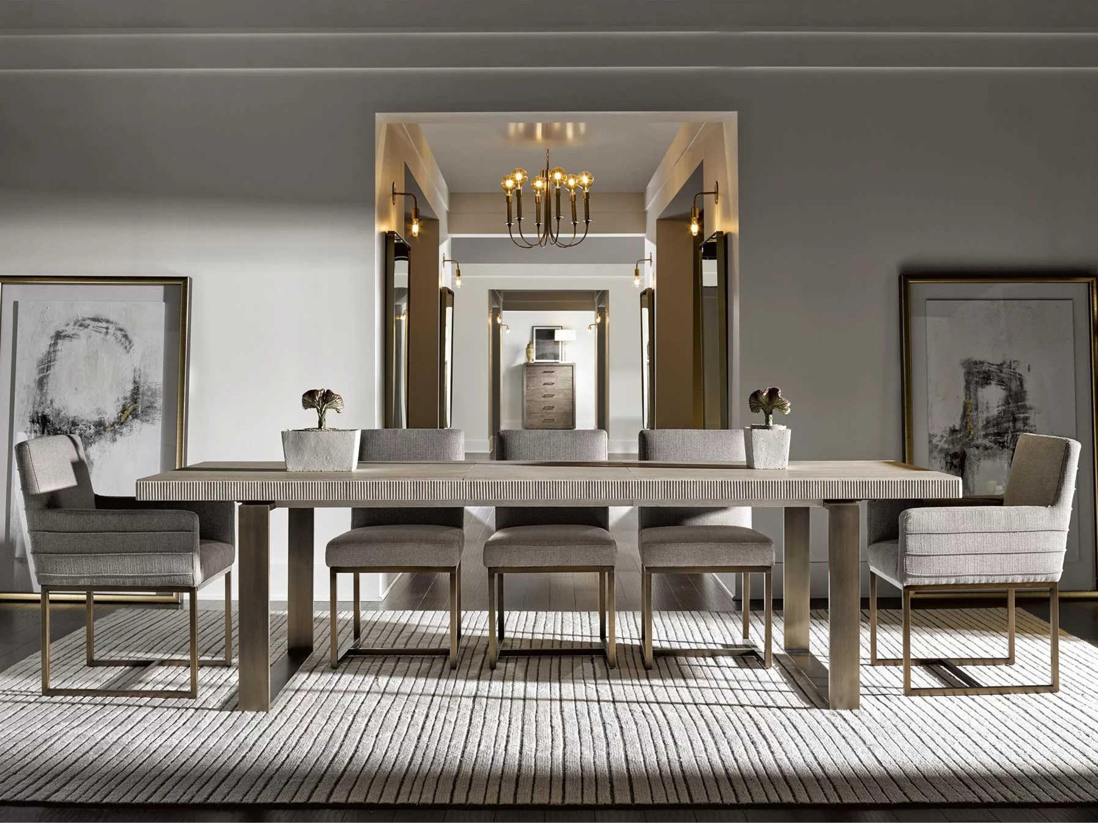 Universal Furniture Modern Cooper Gray Upholstered Arm Dining Chair