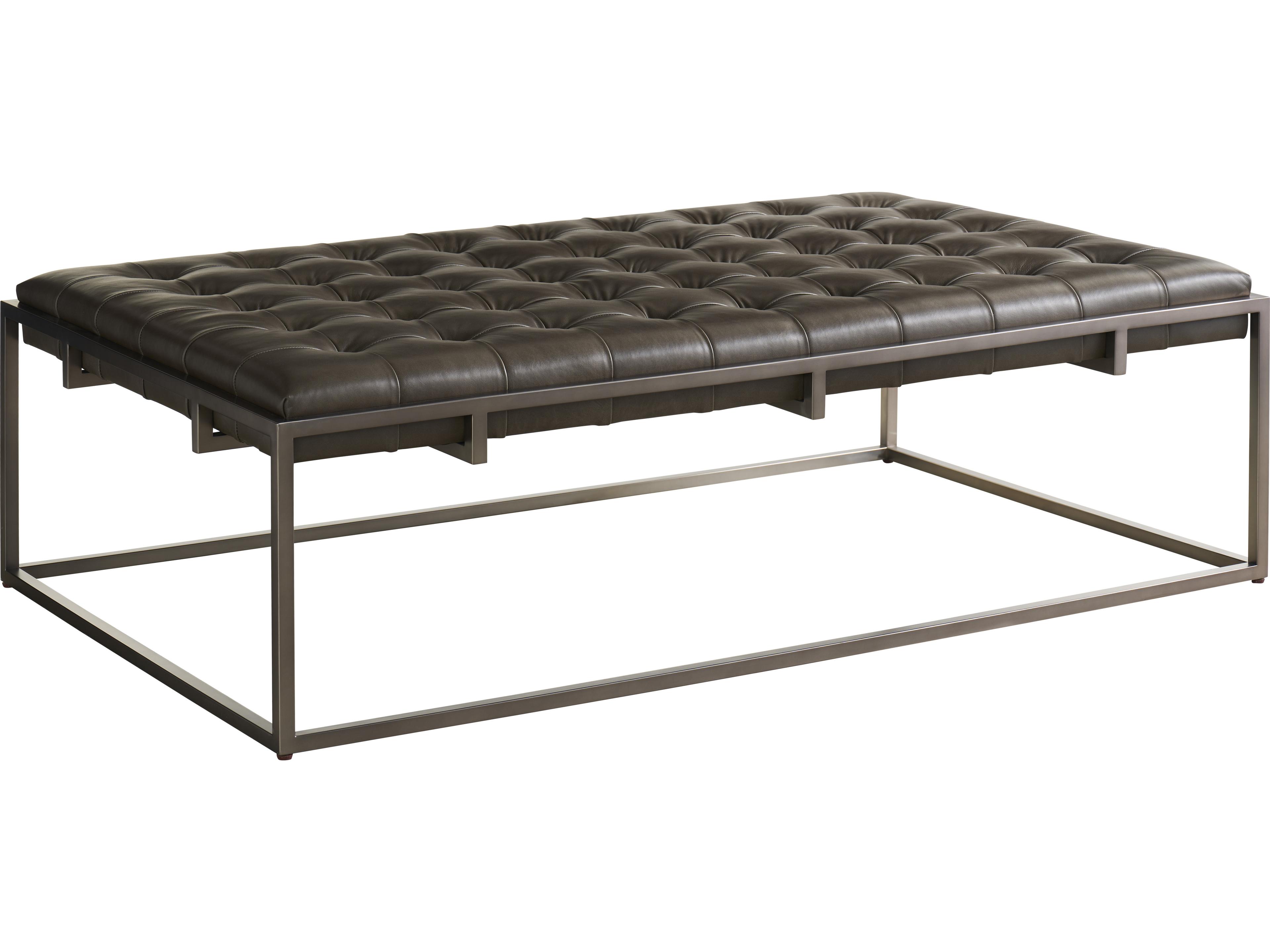 Travers Leather Ottoman