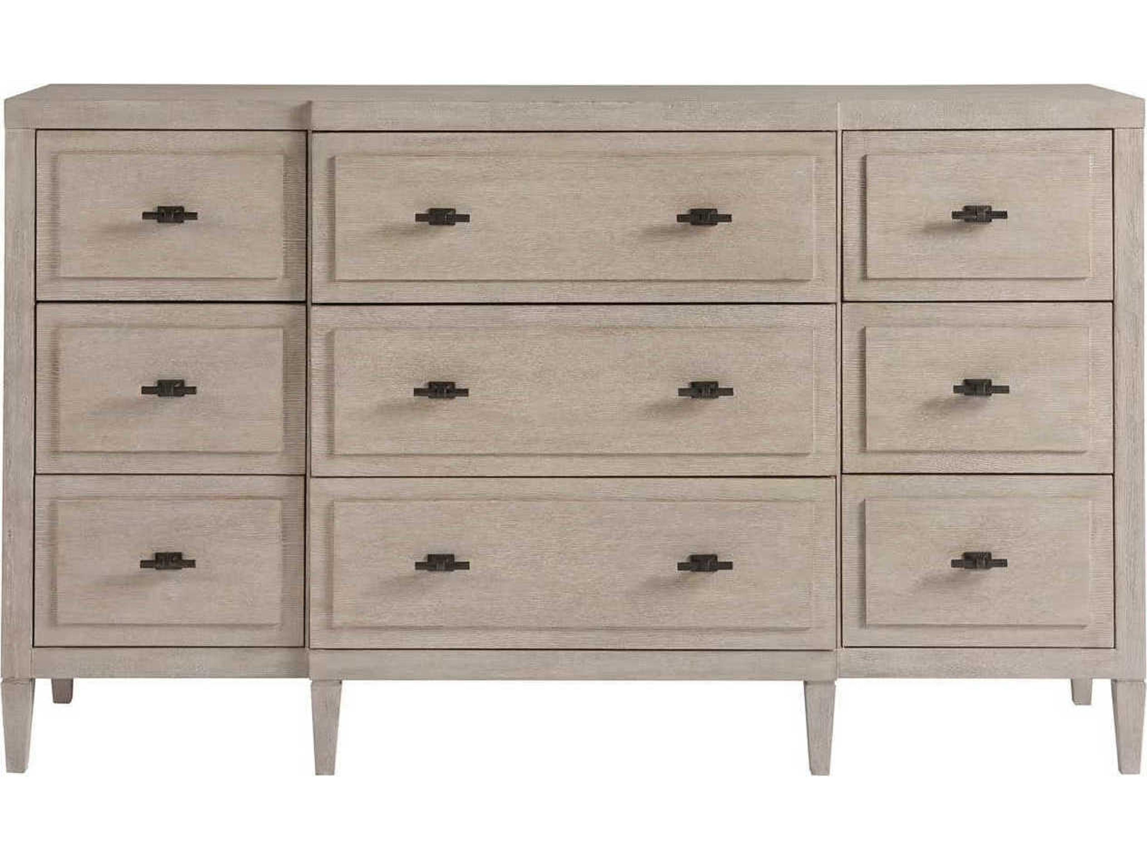Midtown 9-Drawers Beige Hardwood Dresser