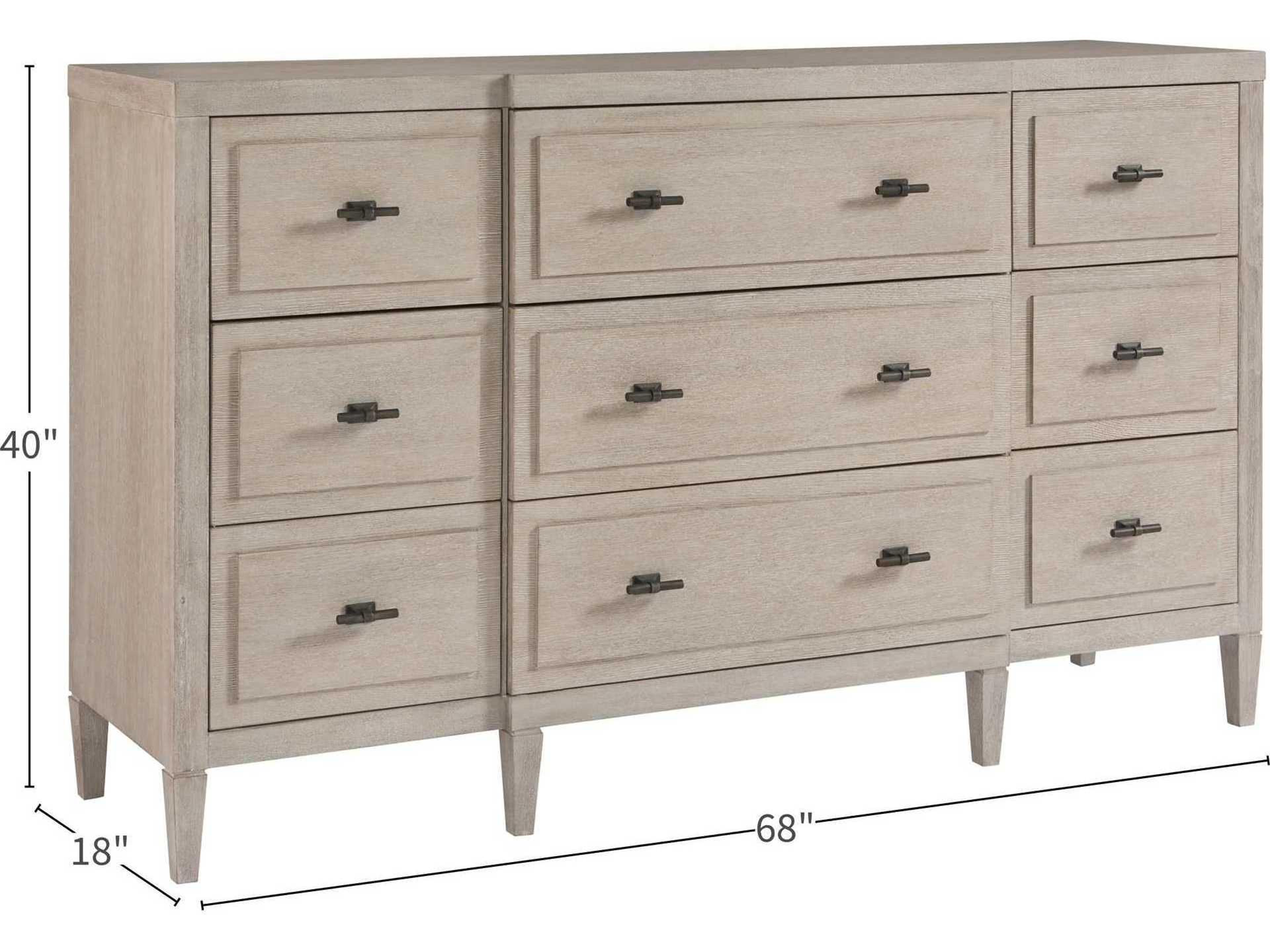 Universal Furniture Midtown 9-Drawers Beige Hardwood Dresser