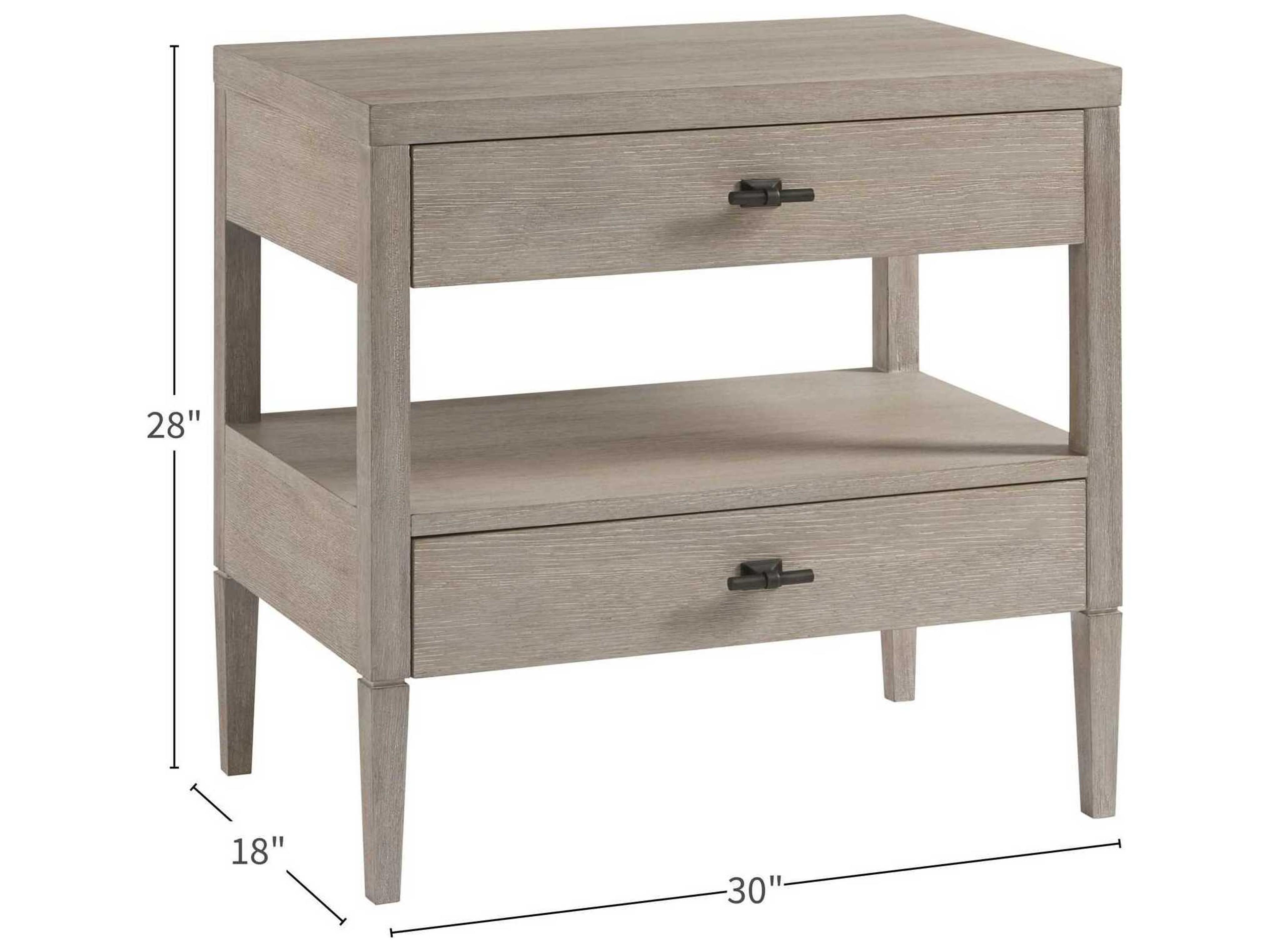 Universal Furniture Midtown 2-Drawers Beige Nightstand