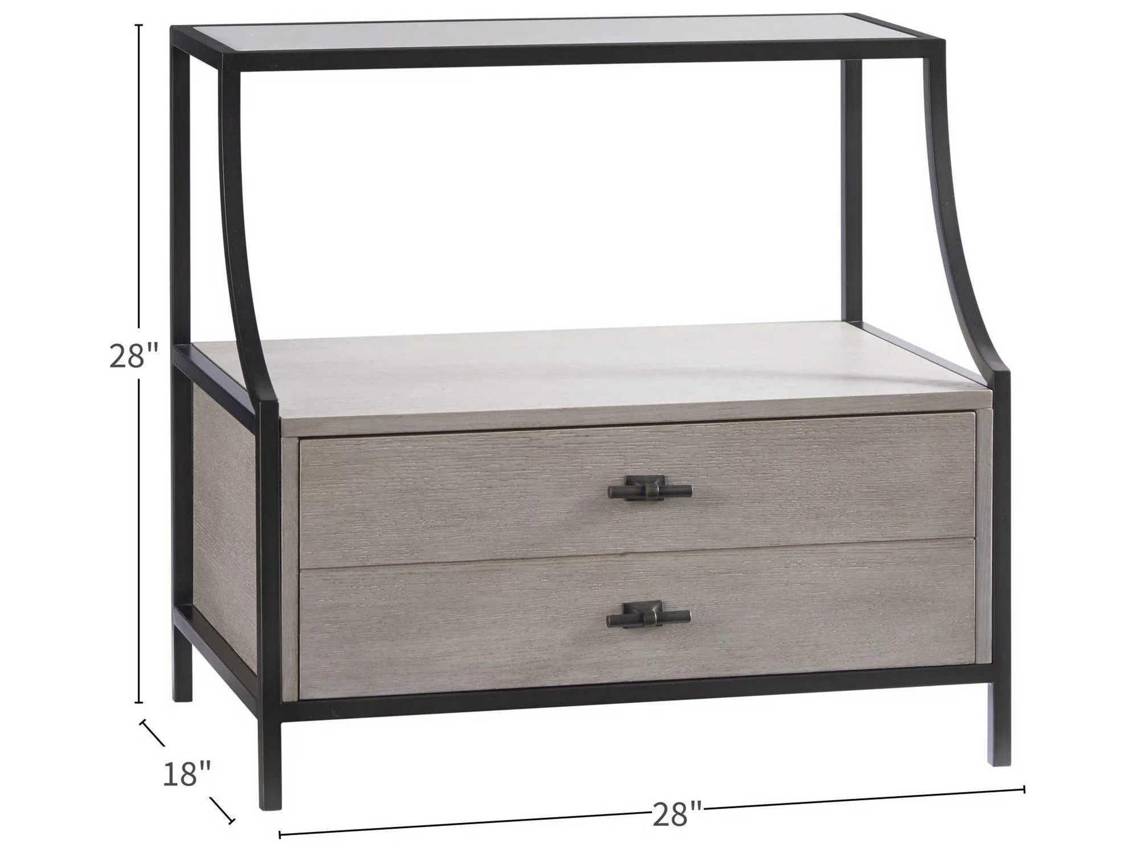 Universal Furniture Midtown 1-Drawer Beige Hardwood Nightstand