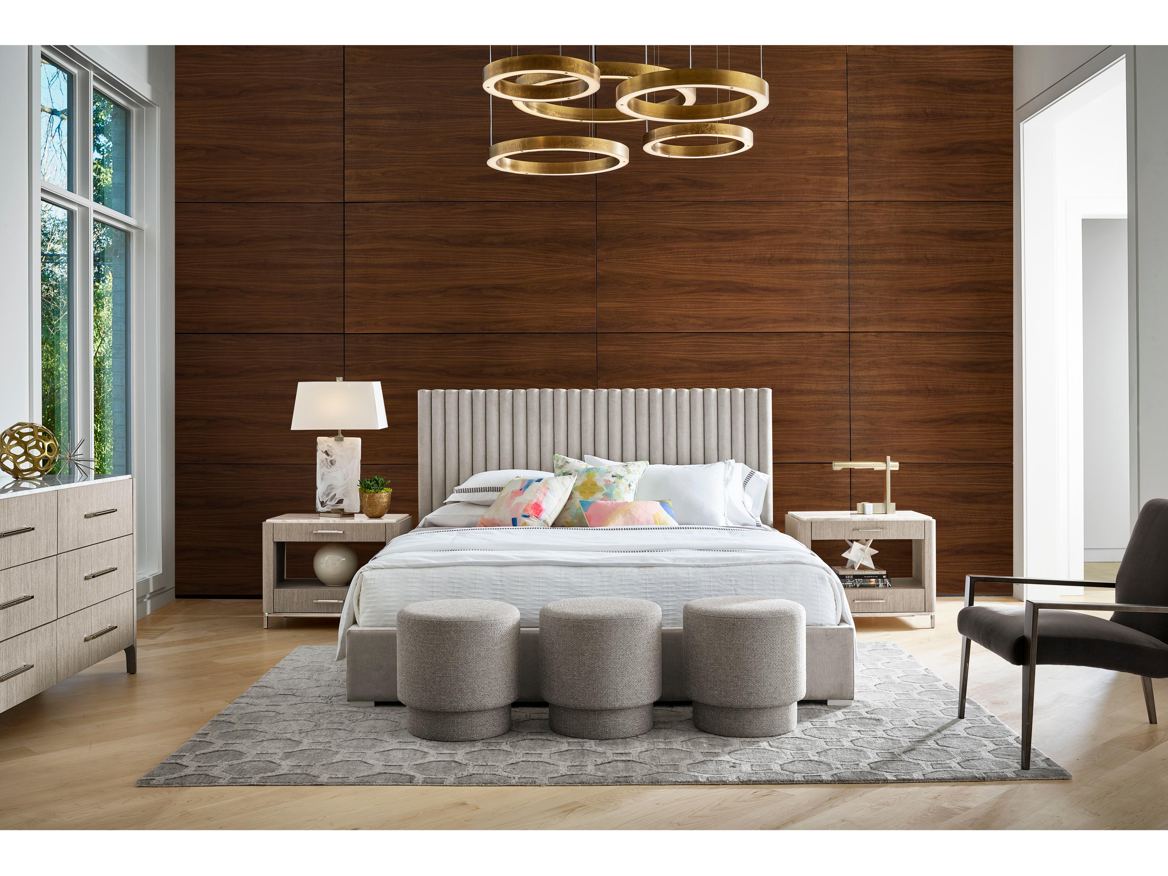 Universal Furniture Modern Decker Crypton Sorrell Glacier Gray Upholstered King Platform Bed