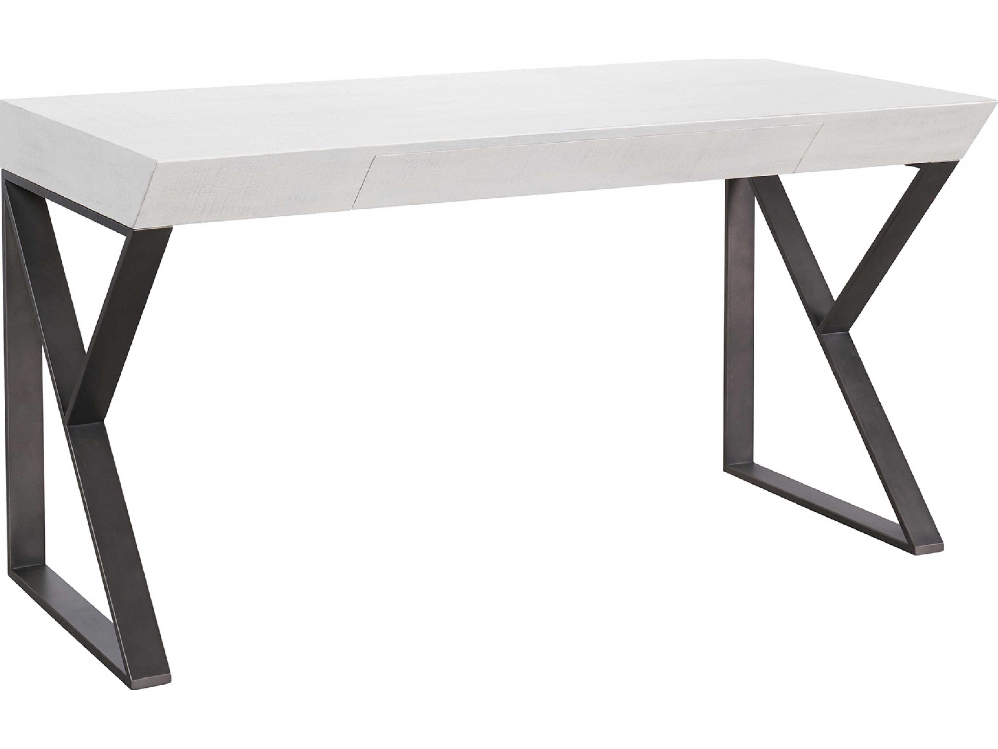 Modern Farmhouse Ronan Rustic Oak White Wood Writing Desk